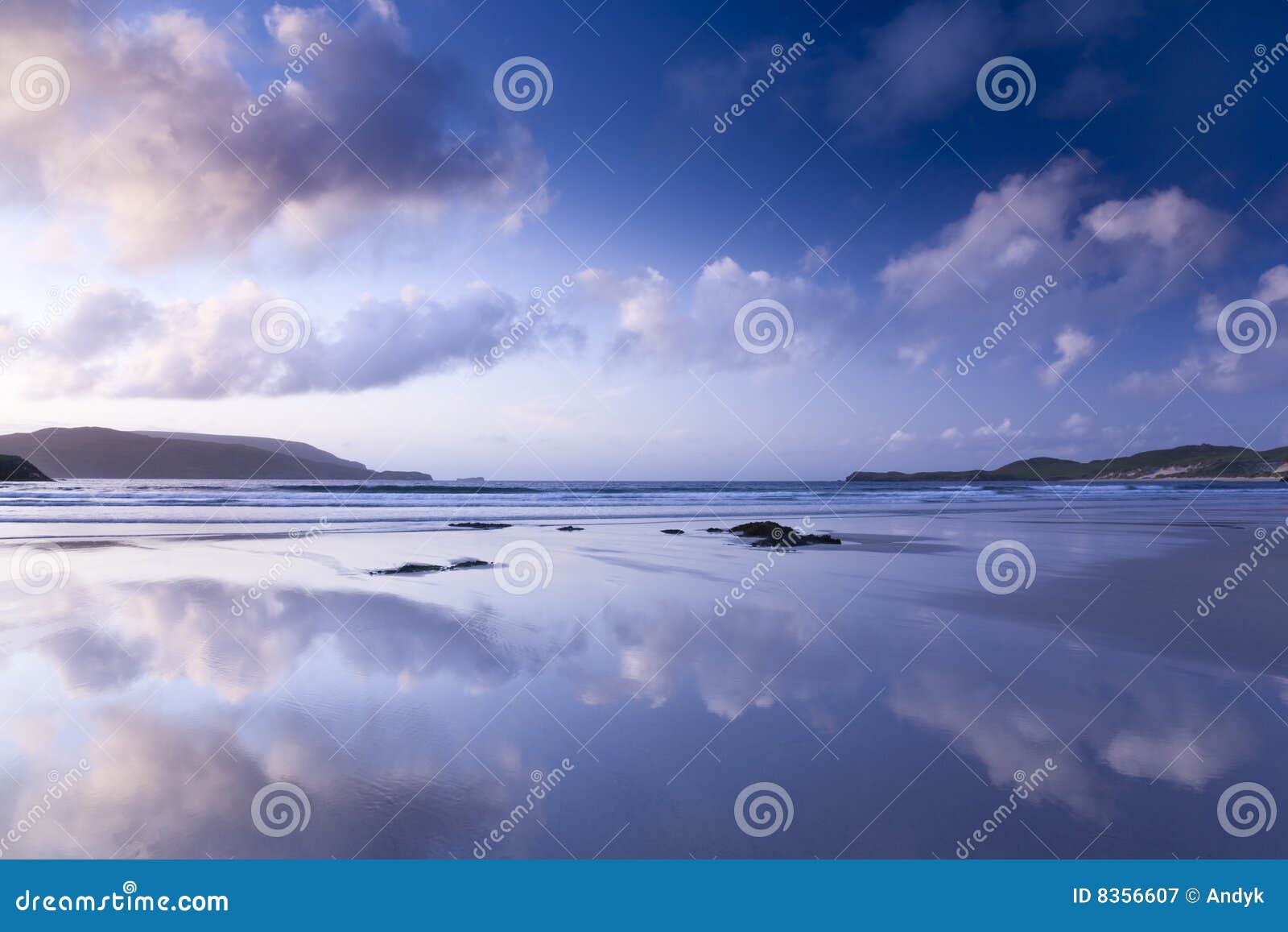 Colorful Sunset at Scottish Beach Stock Image Image of natural