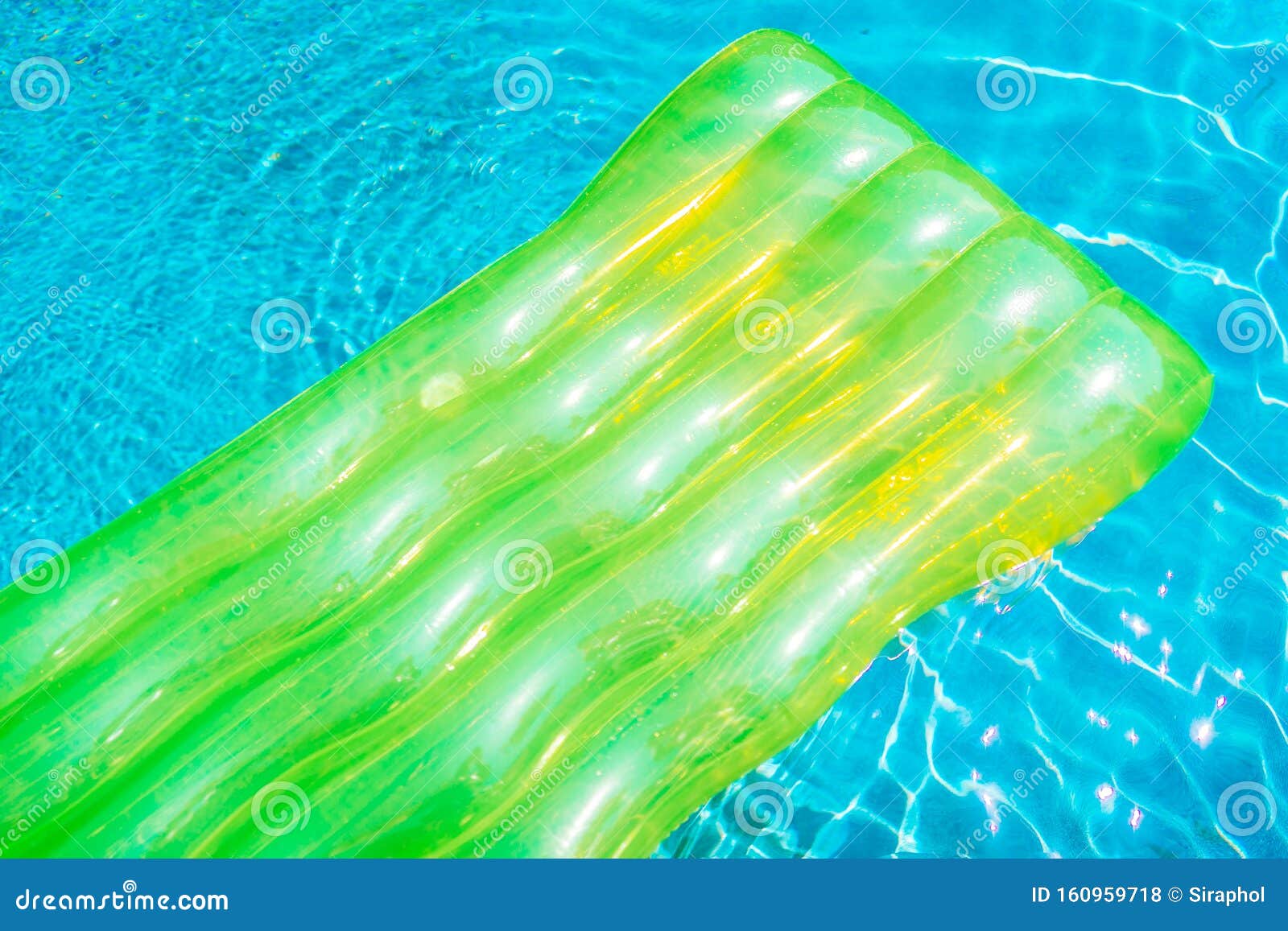 Colorful Swim Ring or Rubber Float Around Swimming Pool Water Stock ...