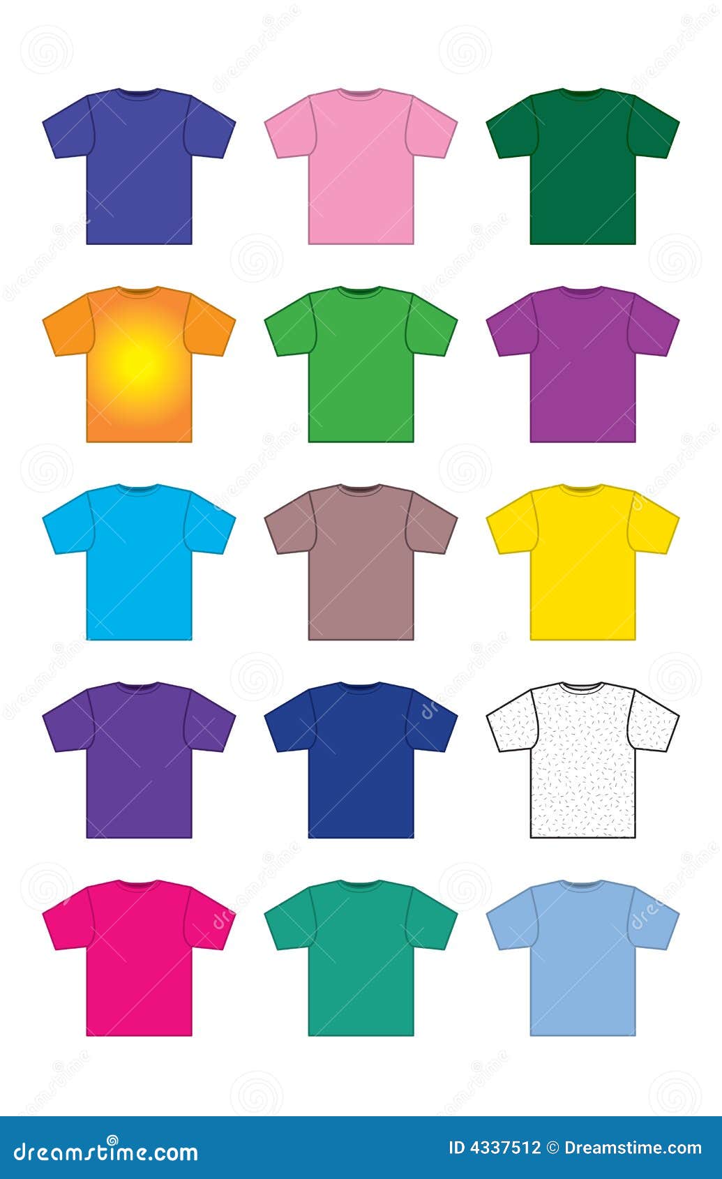 Colorful t-shirts stock vector. Illustration of isolated - 4337512