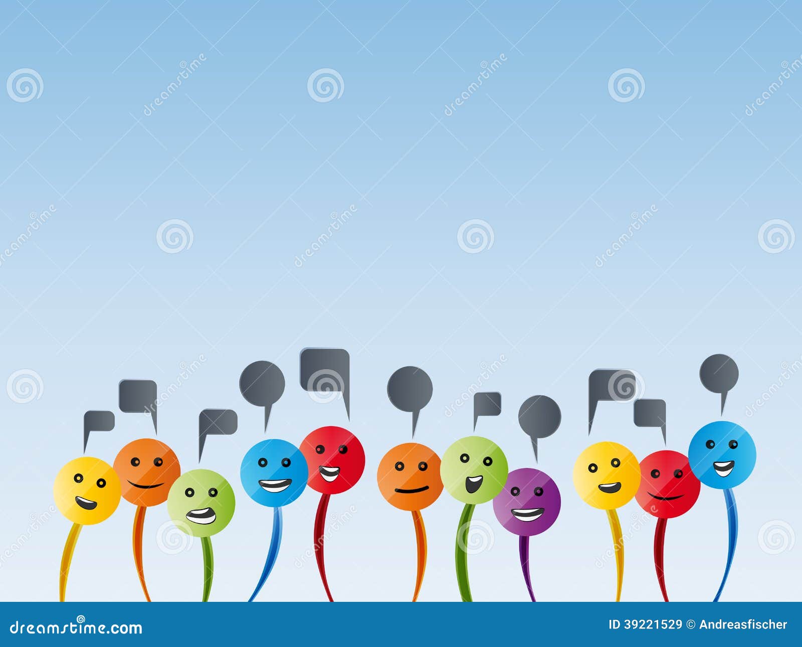 Colorful talking heads stock vector. Illustration of heads 39221529