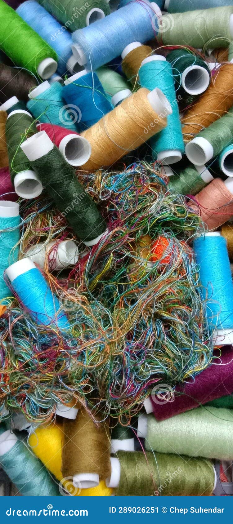 Colorful Tangles of Sewing Thread Stock Image Image of clothes, dress