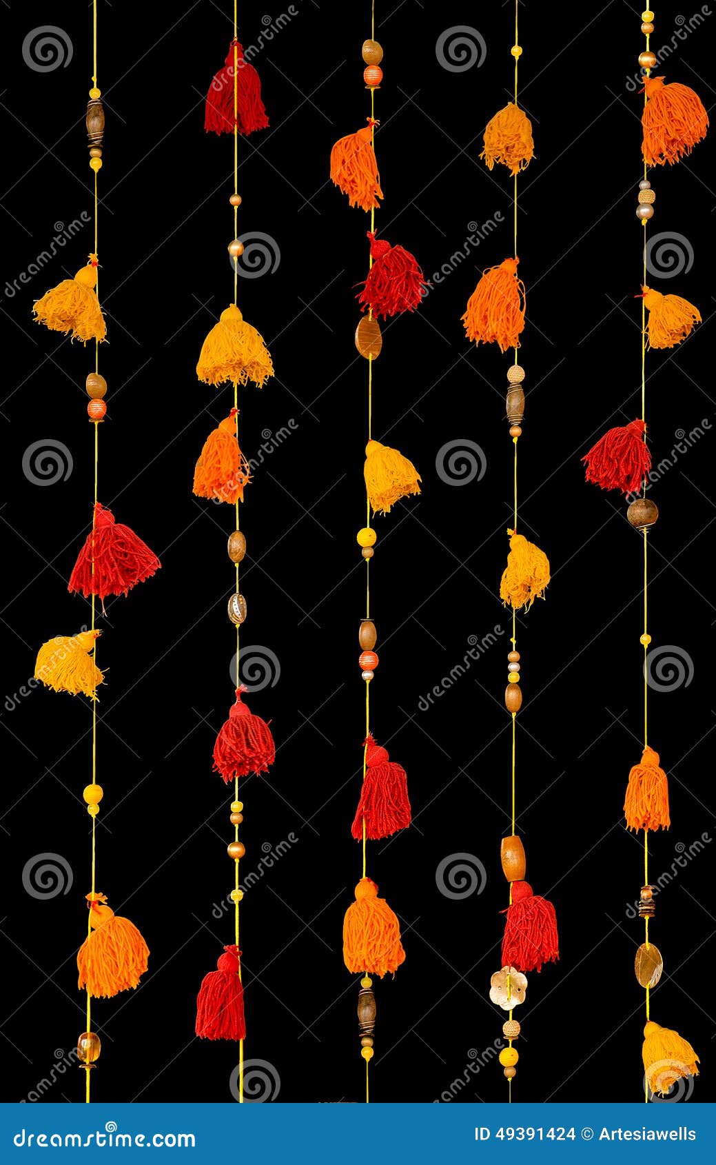Colorful tassels stock photo. Image of objects, backdrop 49391424