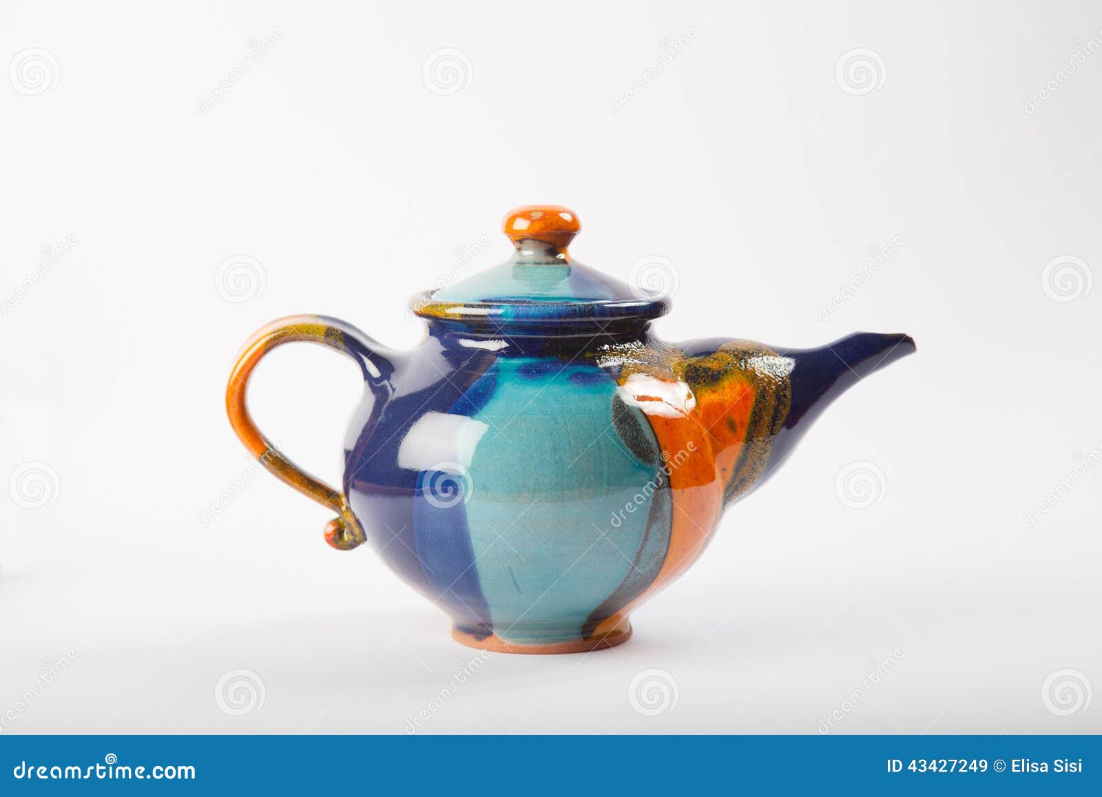 Colorful teapot stock image. Image of vivid, color, utensil 43427249