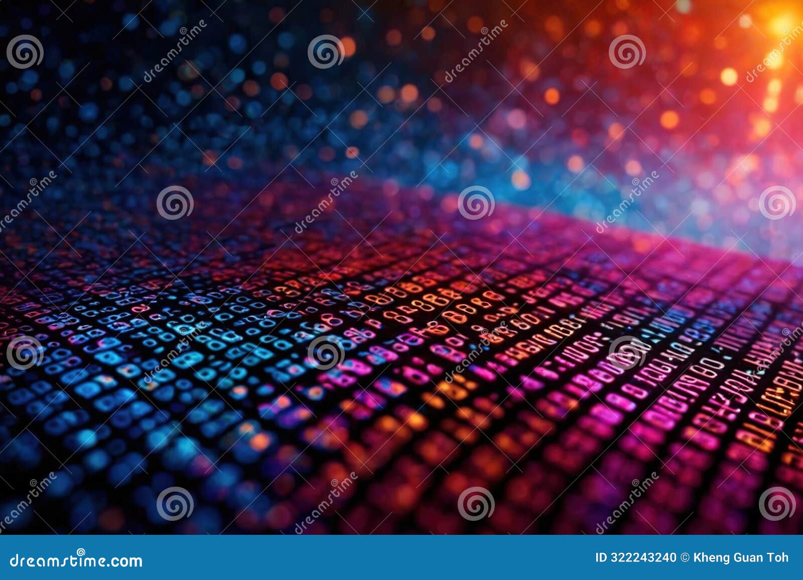 Colorful Technology Binary Matrix Code Abstract Wallpaper Patern ...