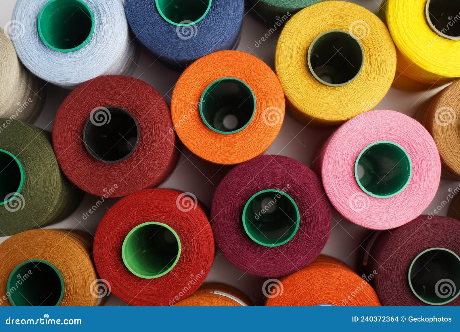 Colorful Thread Spool Background, Close-up Stock Photo - Image of close