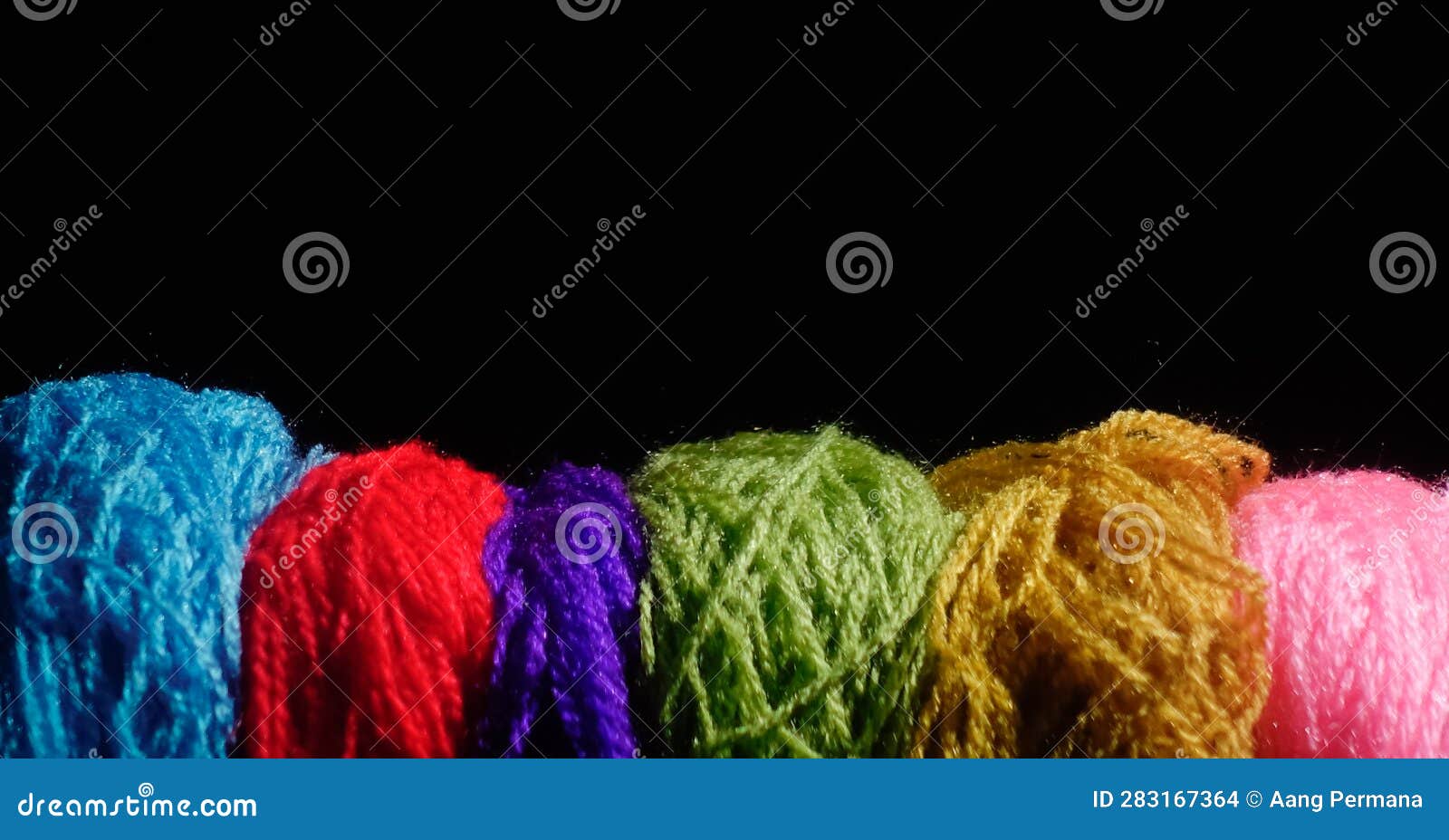 Colorful Threads for Sewing or Knitting for Hobbies. Stock Photo