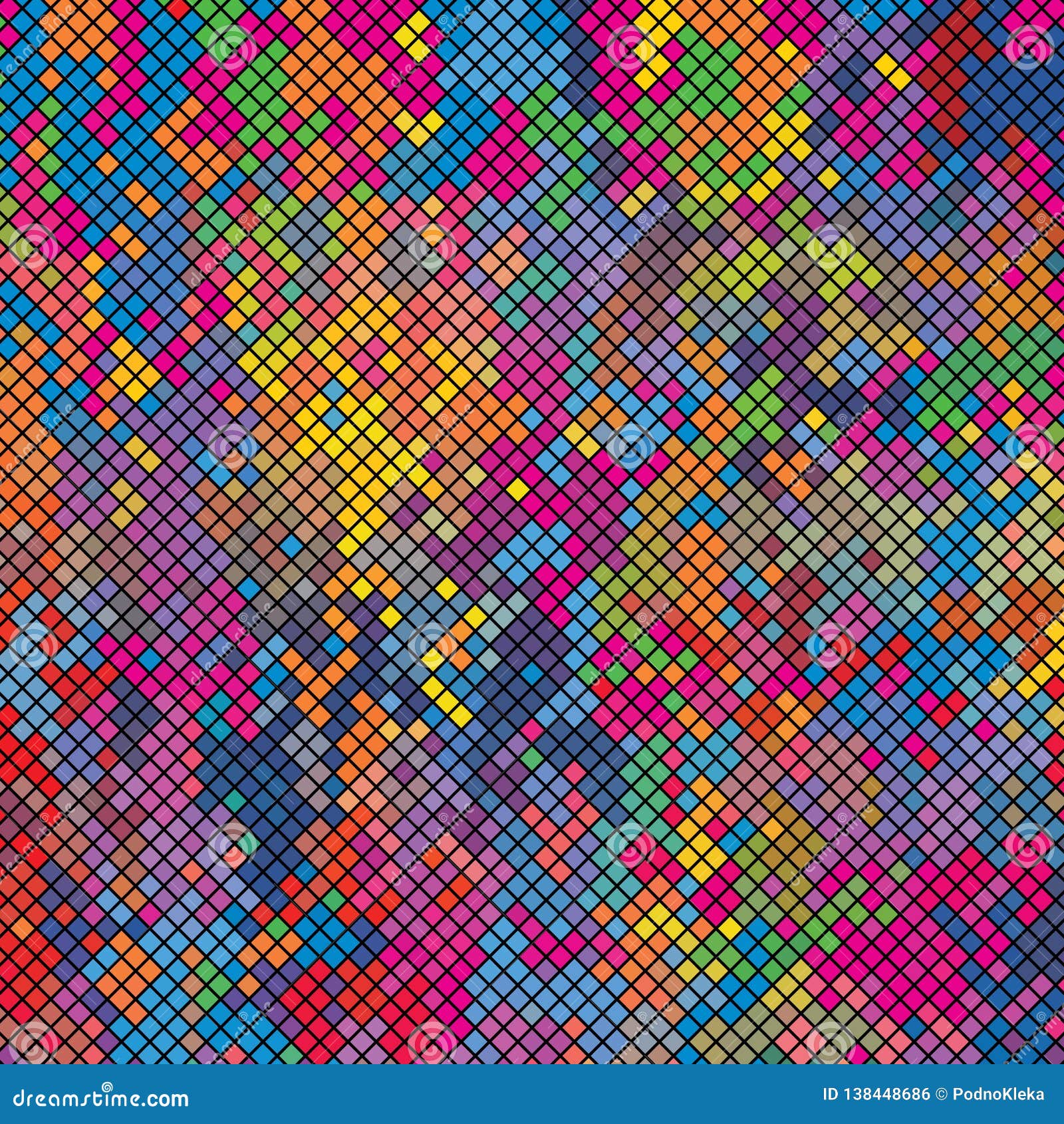 Colorful Diamond Pixel Tiles Concept Vector Background Pattern Texture ...