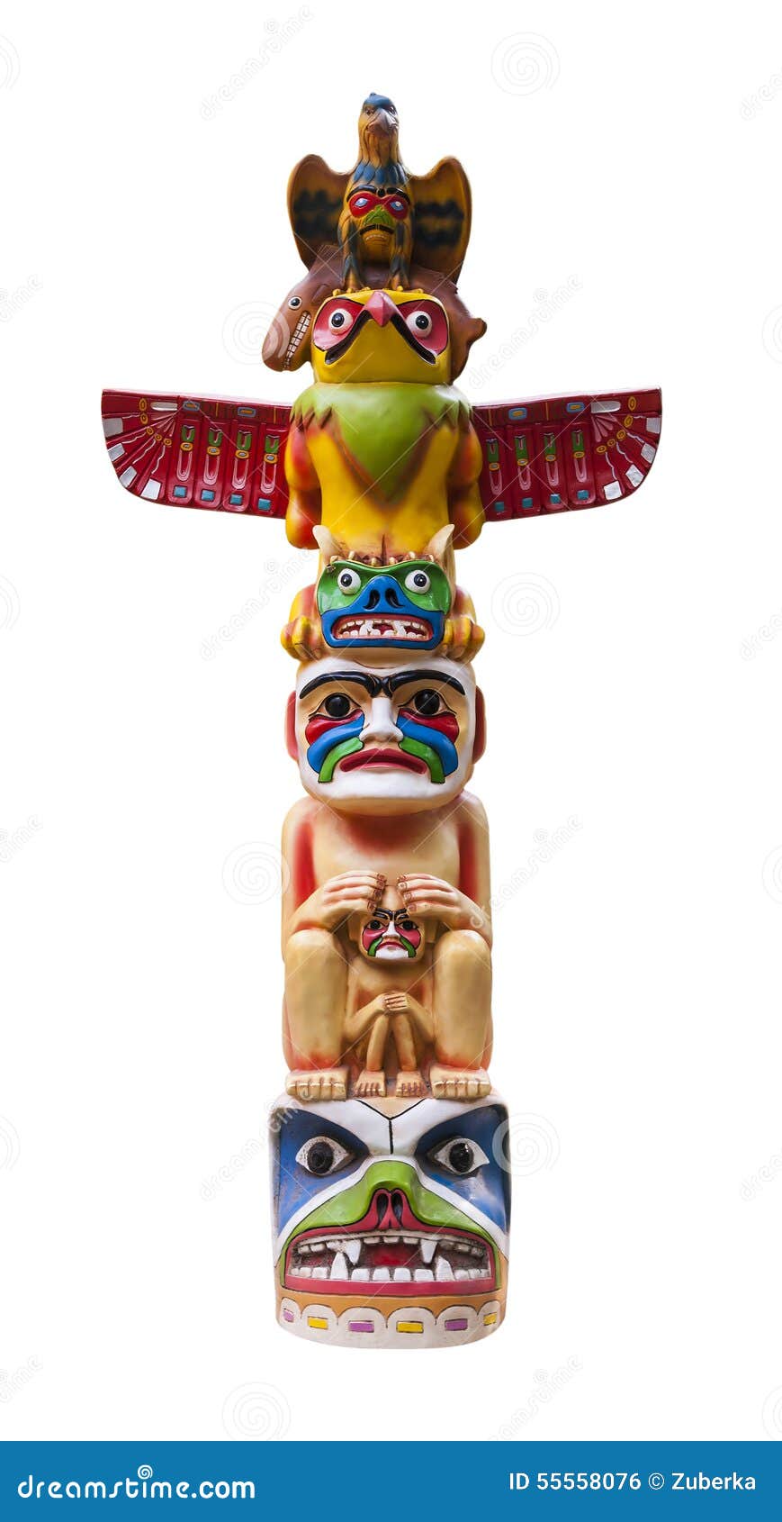 colorful totem pole