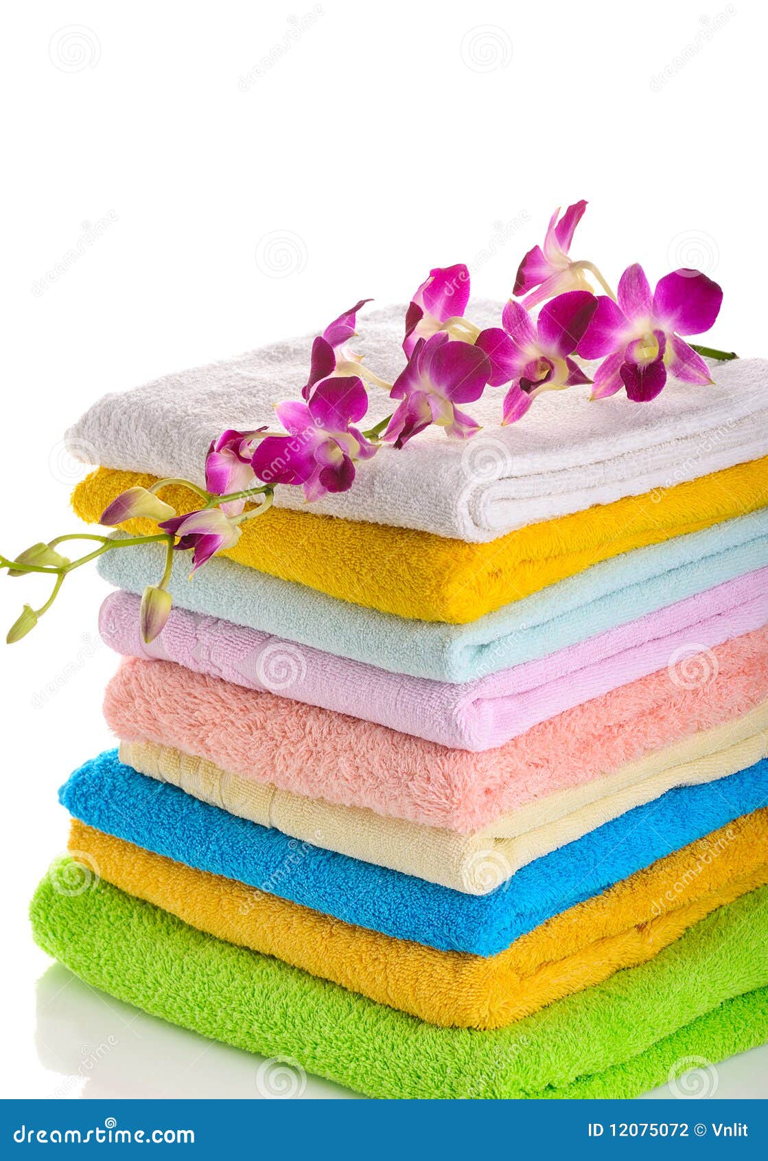 Colorful towels stock photo. Image of absorbent, bath 12075072