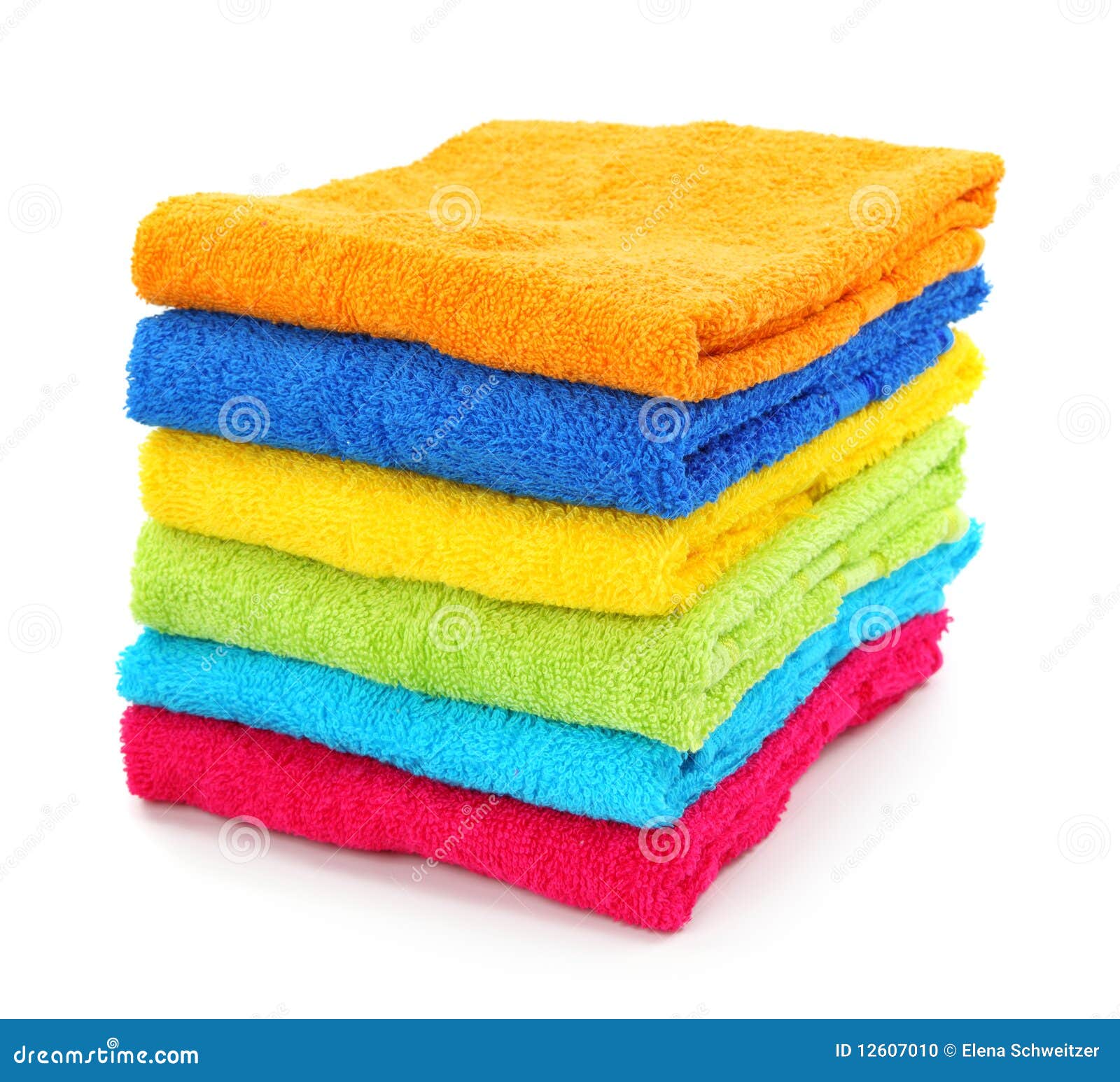 Colorful towels stock photo. Image of close, closeup 12607010