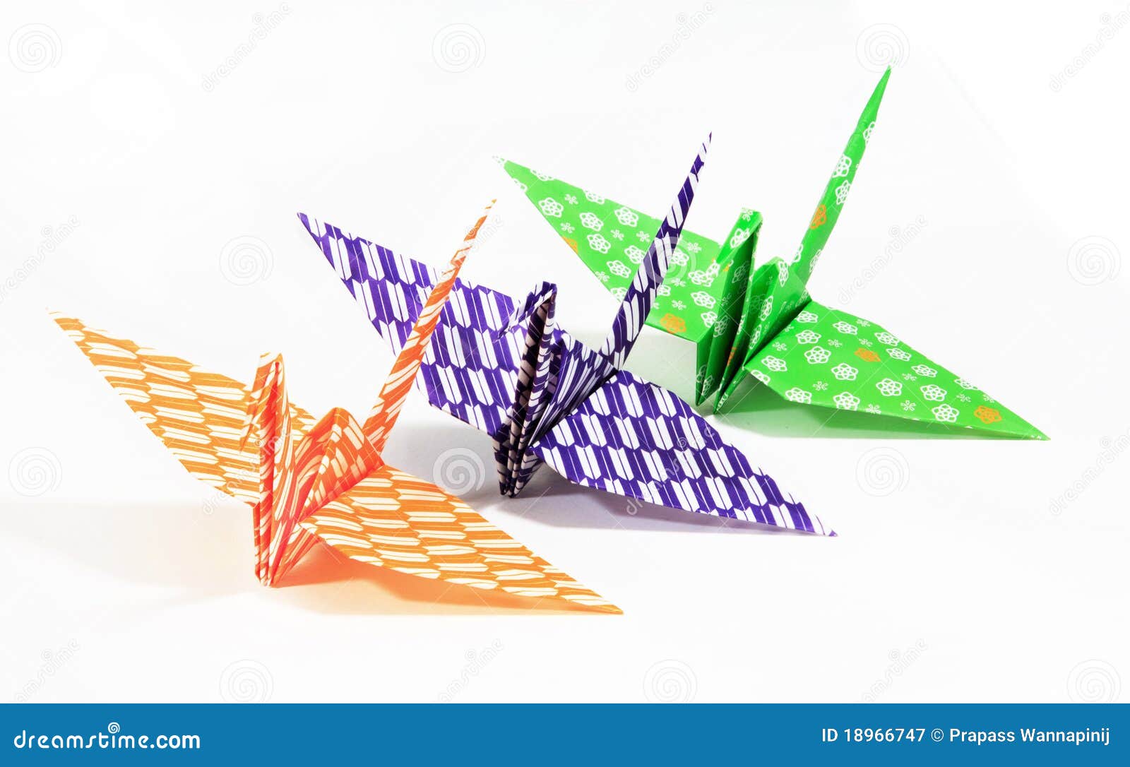 Colorful Traditional Japanese Origami Bird Isolate Stock Image Image of japan, asia 18966747