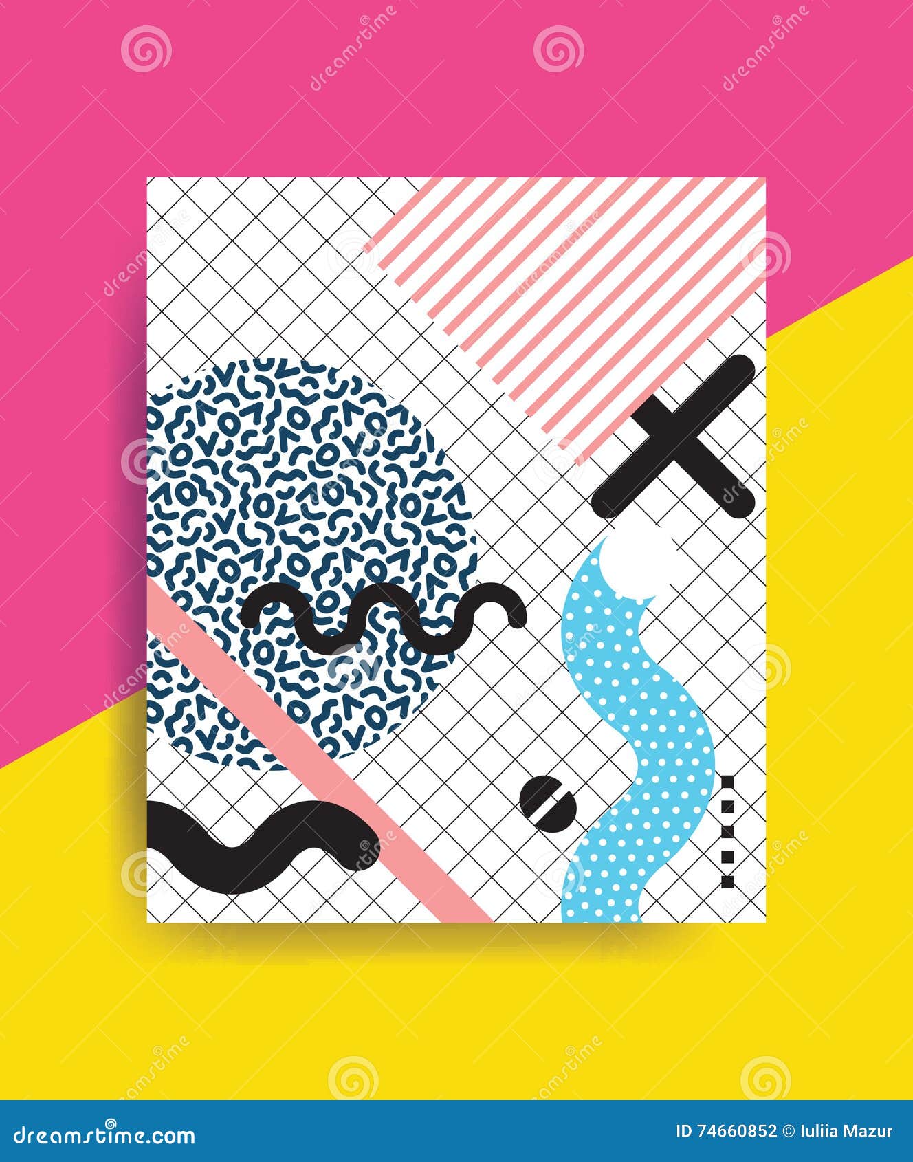 colorful trend neo memphis geometric pattern