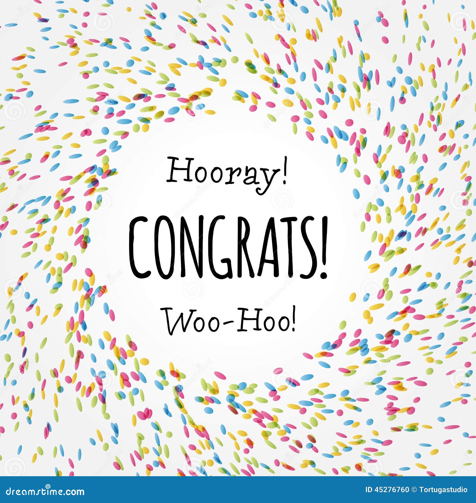 Colorful Trendy Congrats Card Template Design Stock Vector Colorful Trendy Congrats Card Template Design Stock Vector