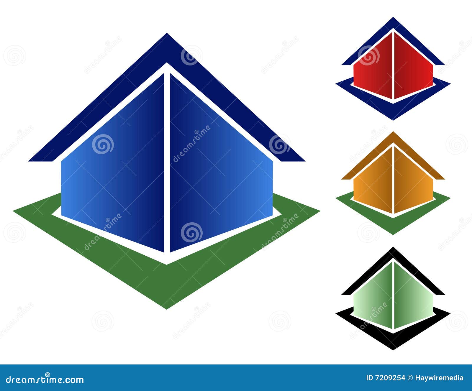 Colorful Triangle Houses stock vector. Illustration of reality 7209254