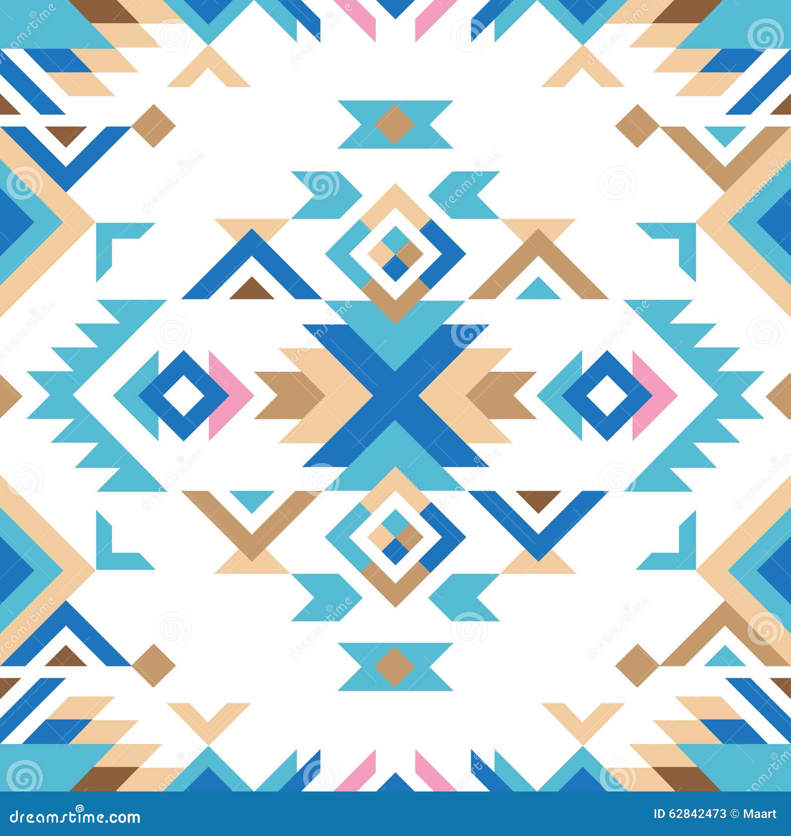 Colorful Tribal Seamless Pattern Stock Vector - Illustration of ...