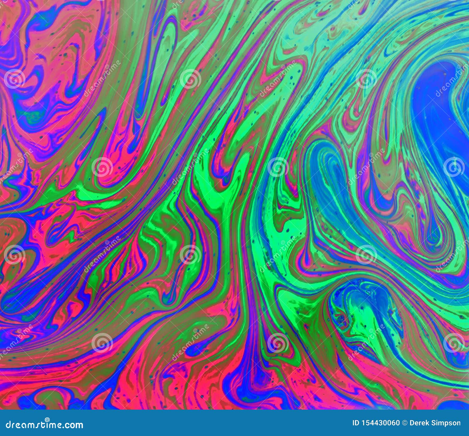 Colorful, Trippy Green, Blue and Pink Psychedelic Abstract Background Stock  Photo - Image of background, light: 154430060