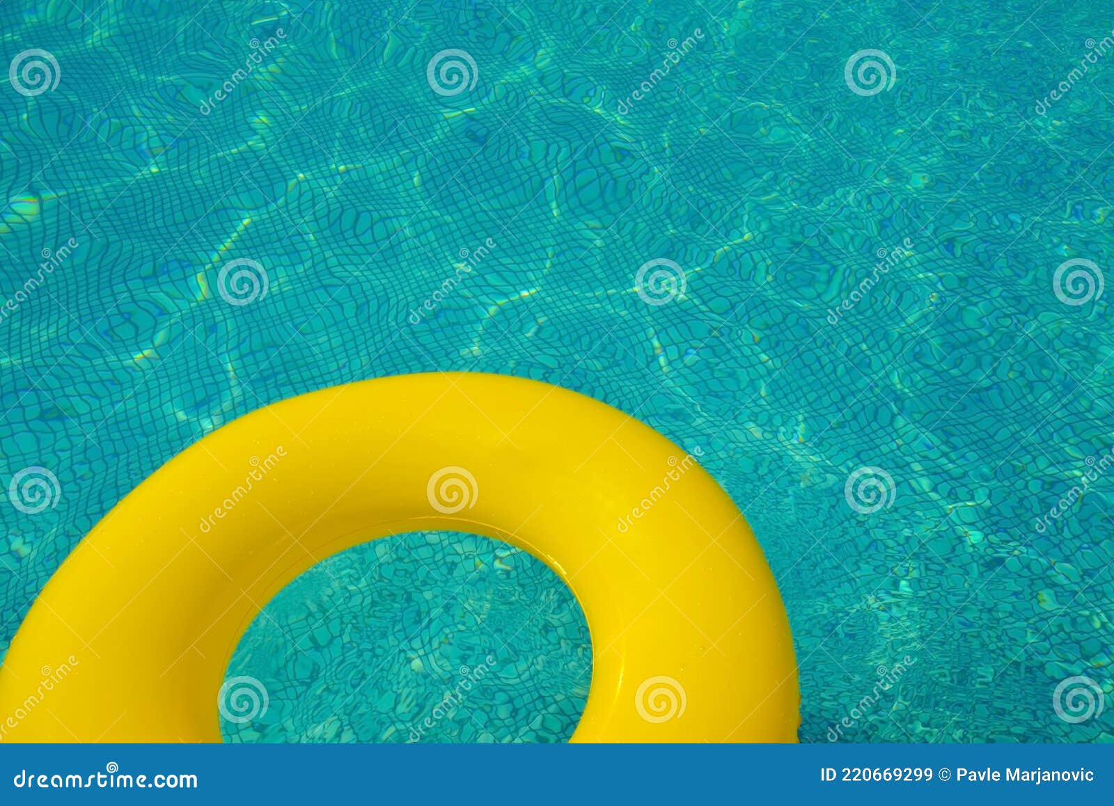 Colorful Tube Floating in a Swimming Pool Stock Image - Image of ...