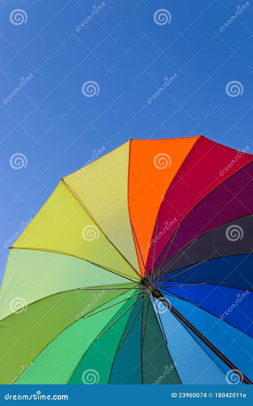 Colorful Umbrella on a Sky Background Stock Photo Image of concept