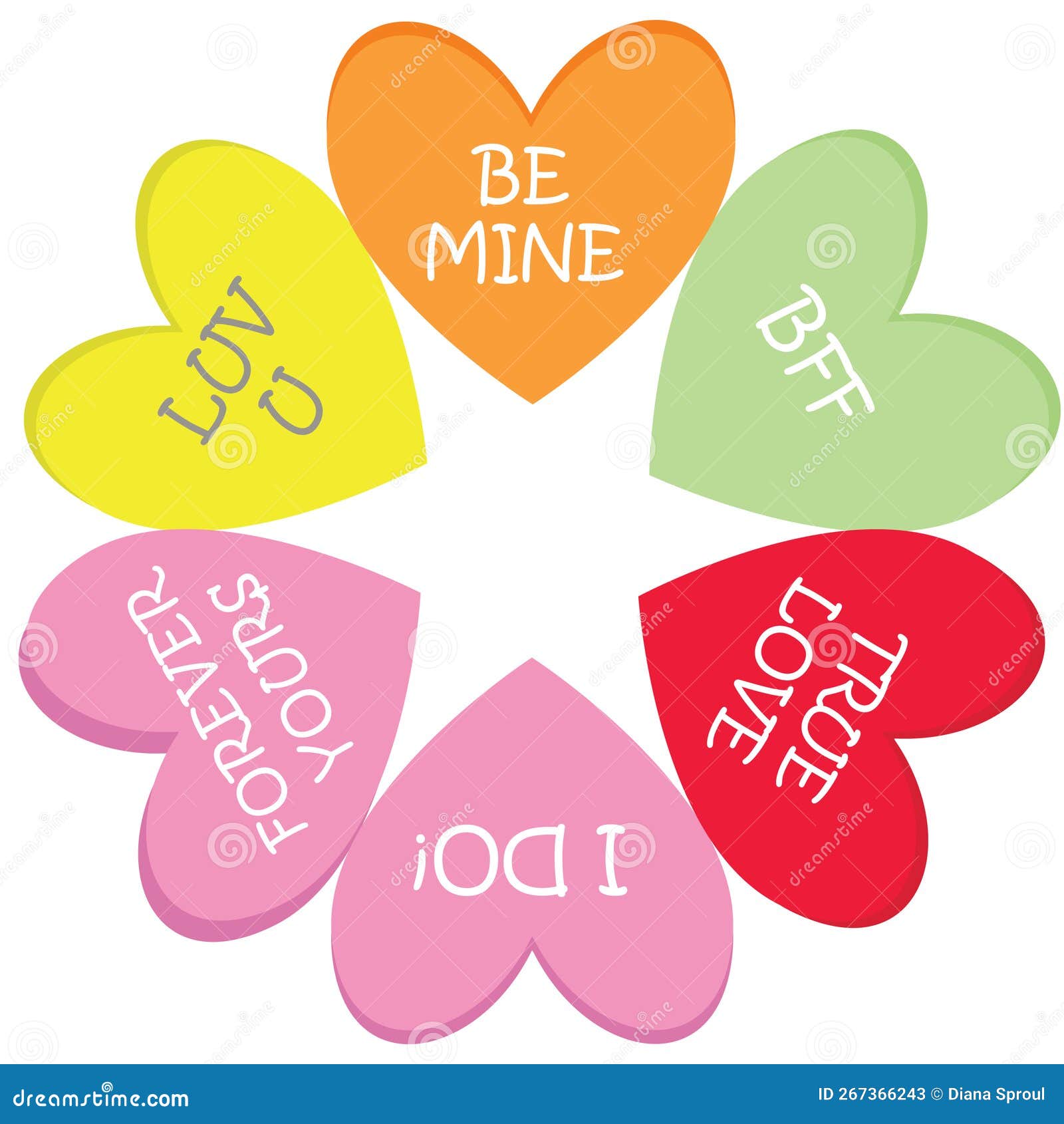 Heart Clipart, Heart Candy Clip Art, Sweethearts Candy Clipart