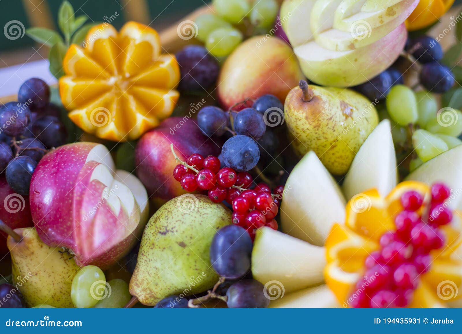 colorful and varios heap of fruits