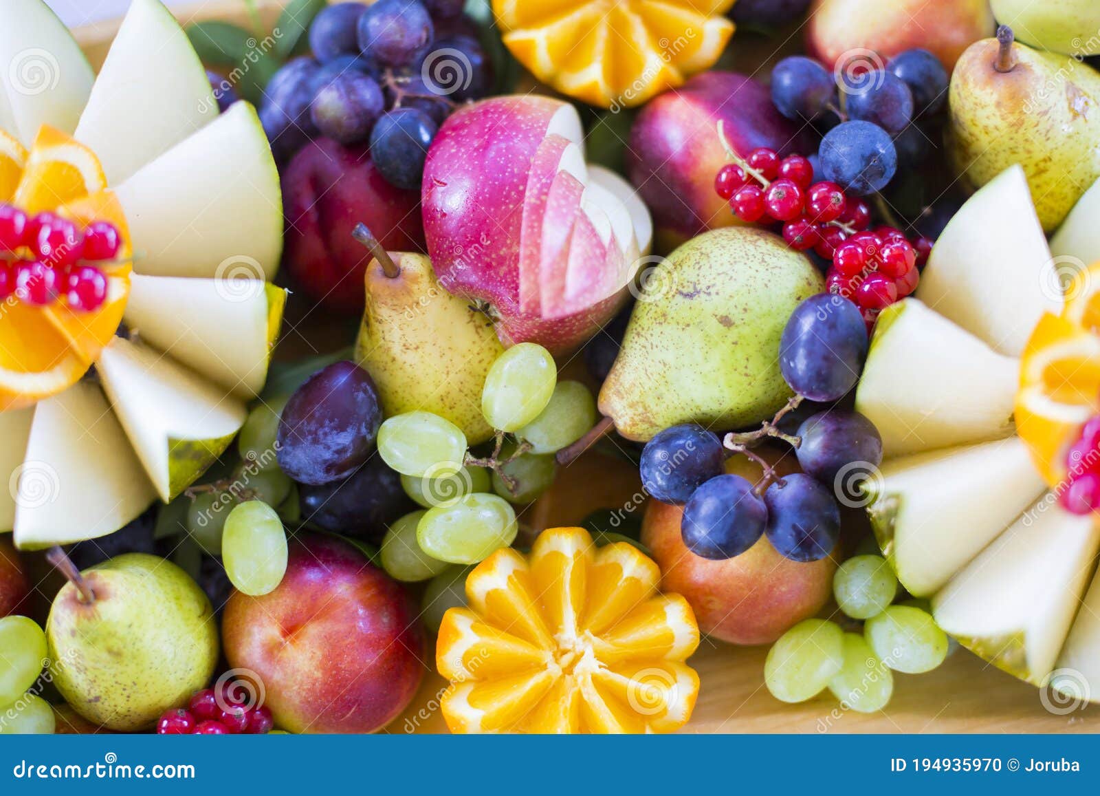 colorful and varios heap of fruits