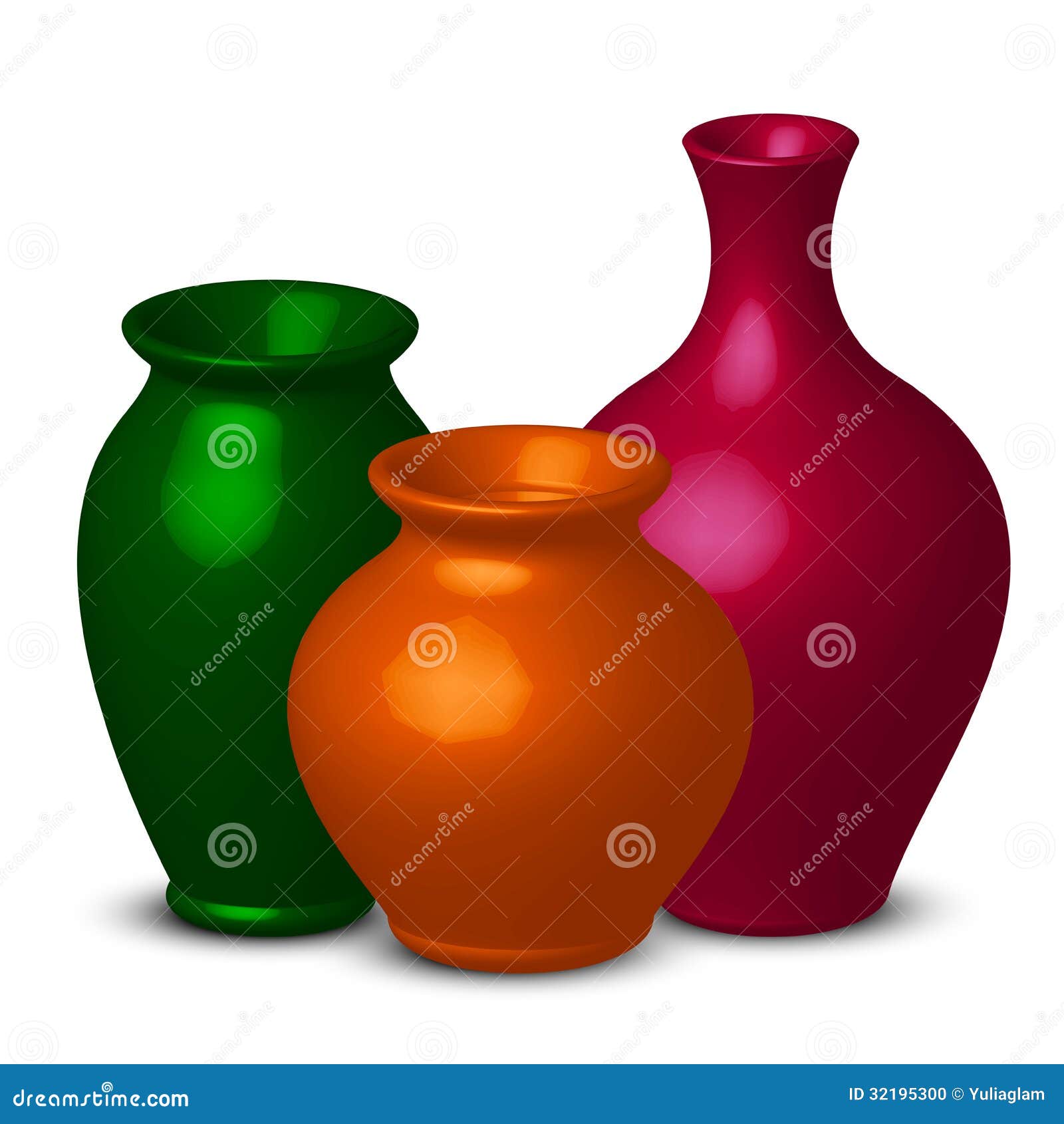Colorful vases stock vector. Illustration of crock, archaeological 32195300
