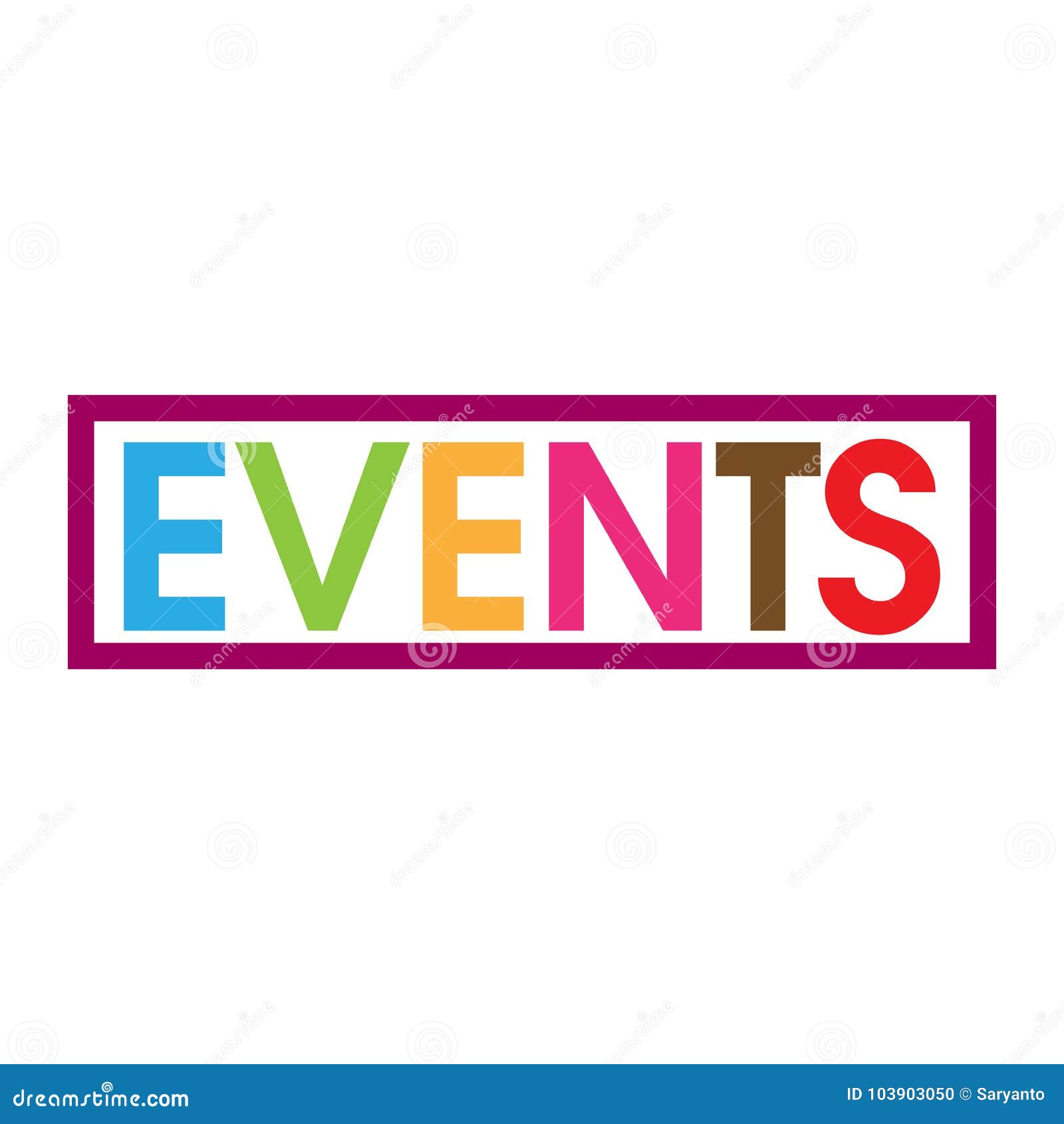 Download Colorful Vector Letters Icon. Word Events Vector Stock ...