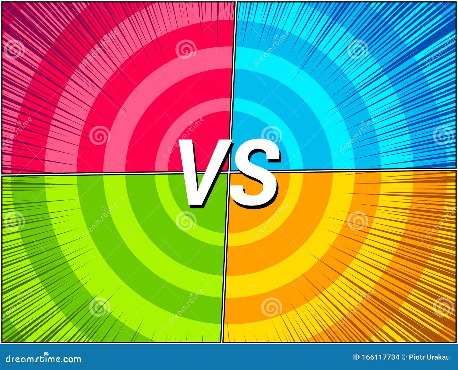 Colorful Versus Bright Composition Stock Vector Illustration of