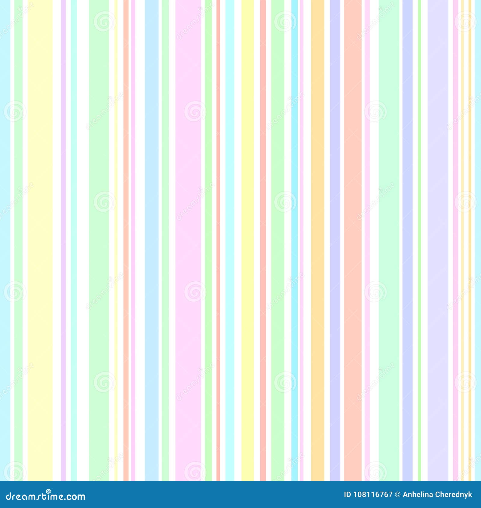 Colorful Vertical Stripes Pastel Seamless Pattern Vector Stock Vector