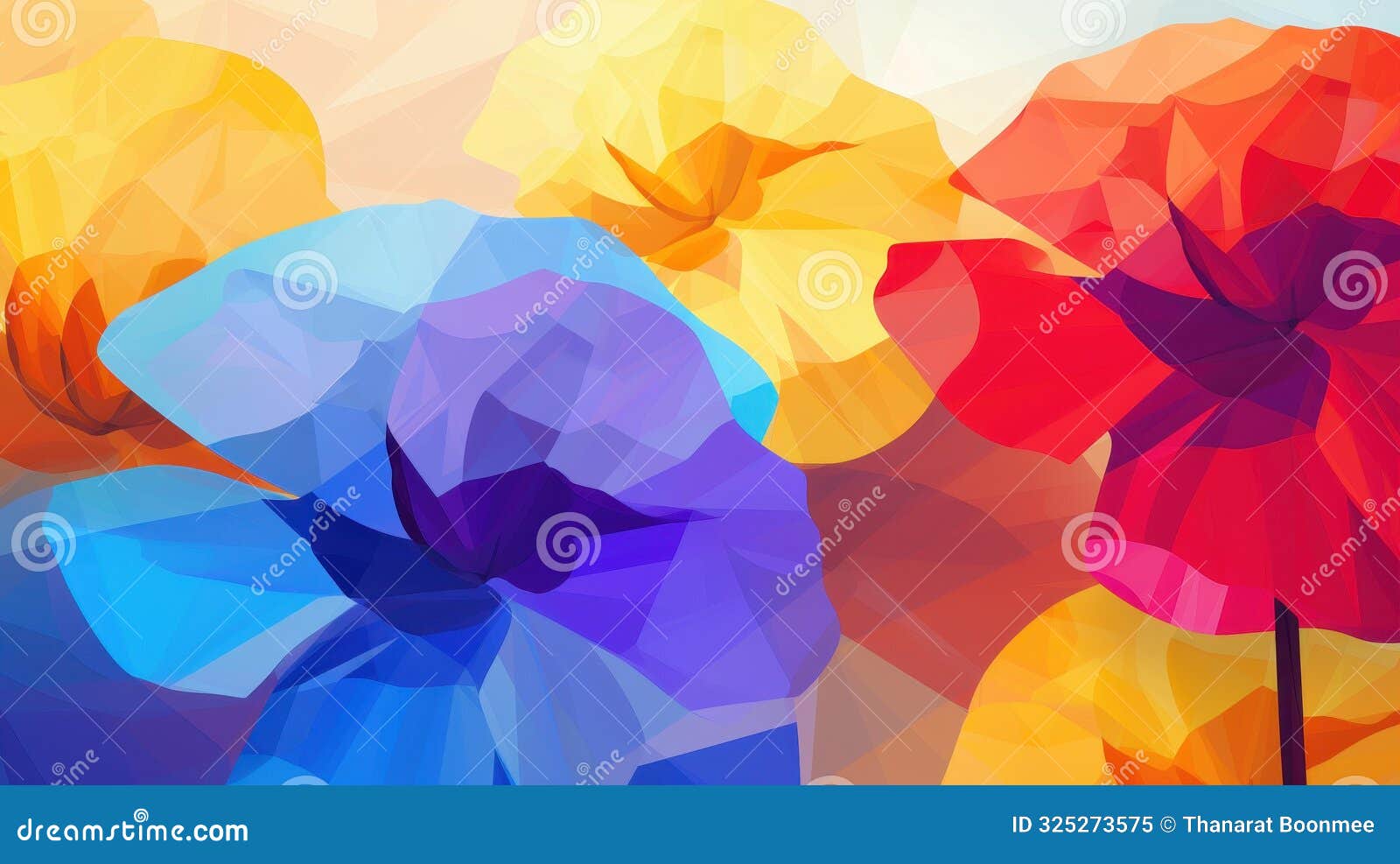 colorful and vibrant abstract floral pattern,  aiga for a unique and eyecatching aesthetic