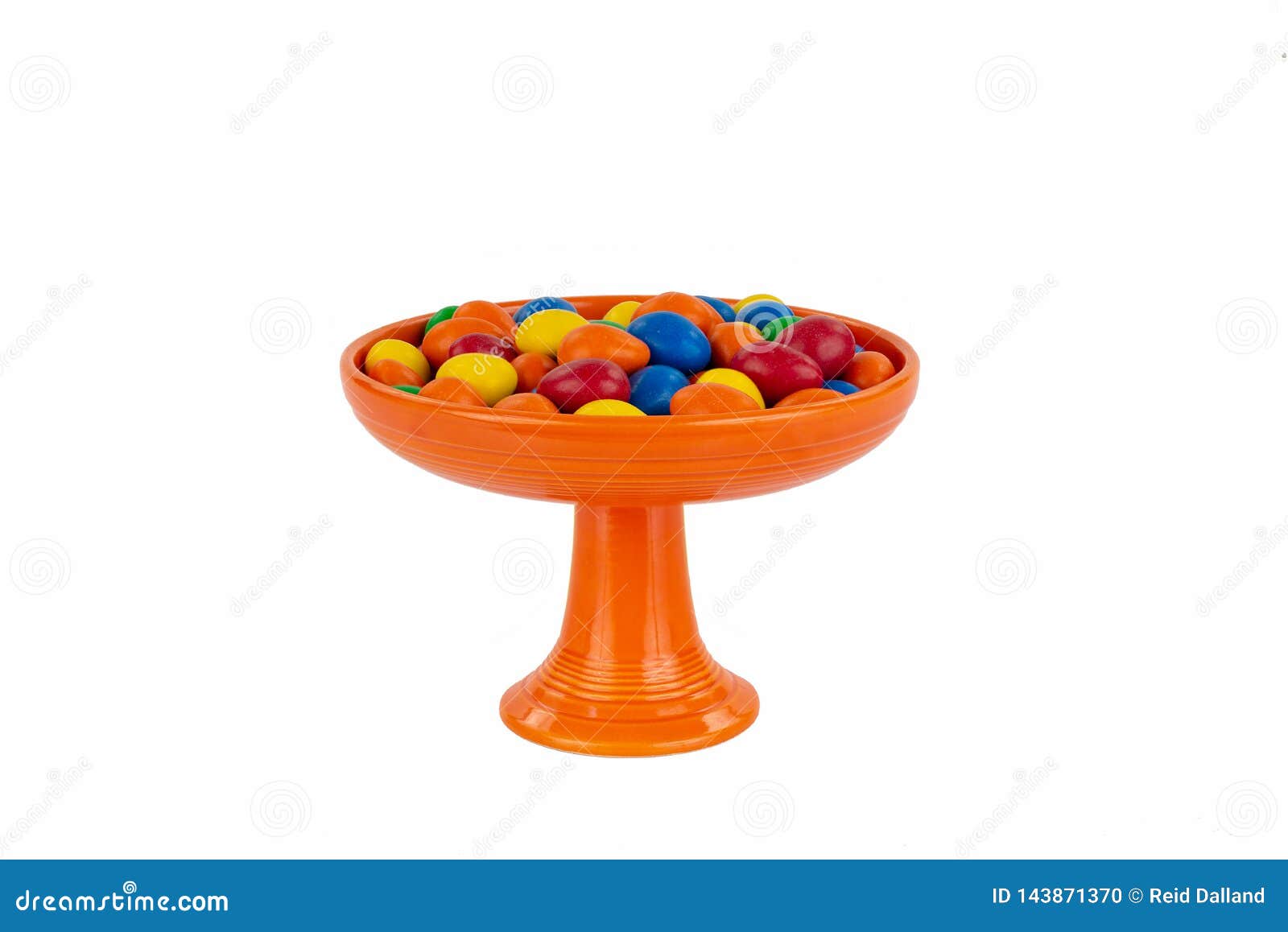 Colorful Vintage Pedestal Candy Dish with Candy Stock Photo Image of color, party 143871370