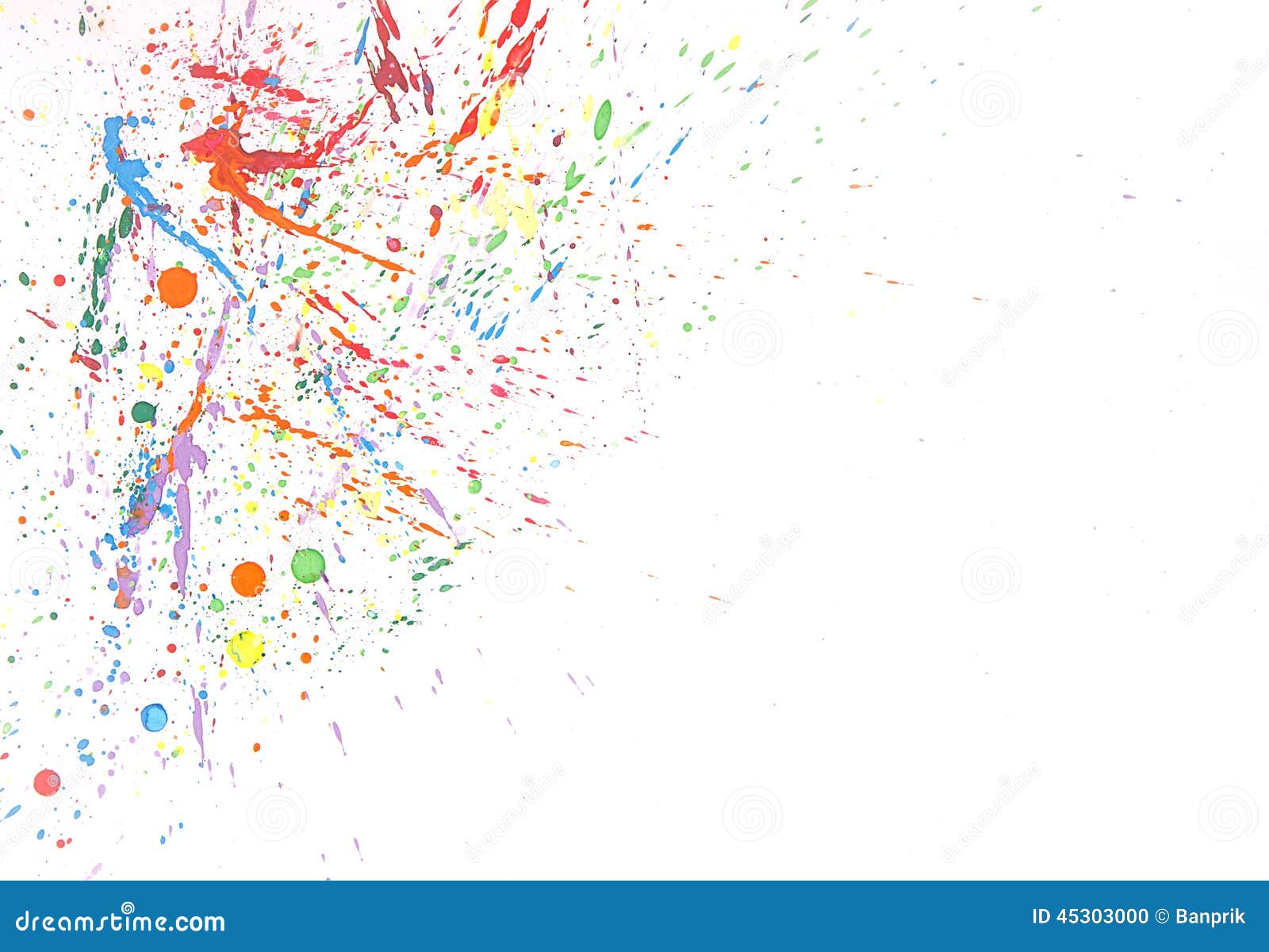Colorful Water Color Splash on White Background Stock Photo - Image of  water, design: 45303000