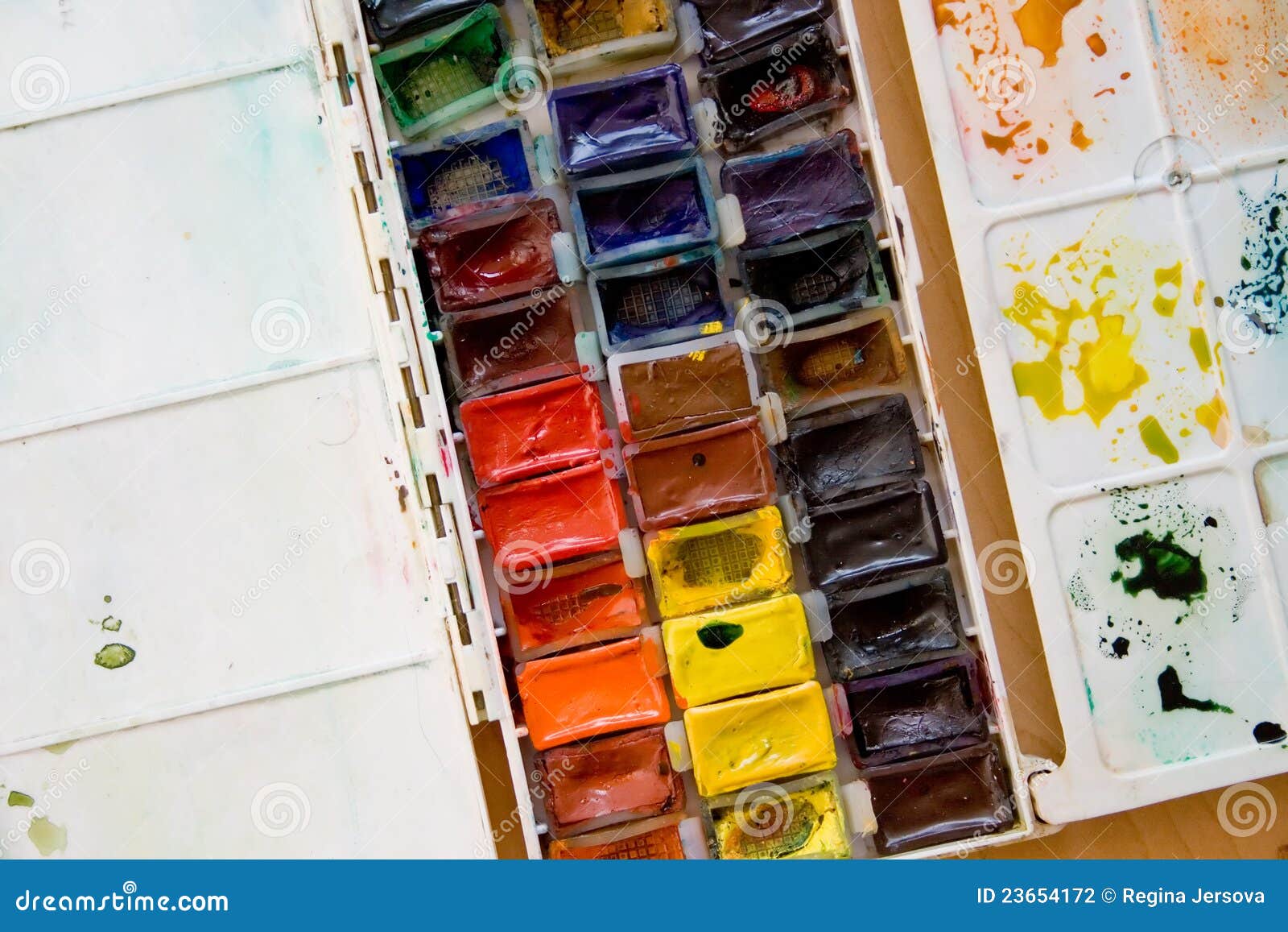 Colorful Watercolor Paintbox Palette Stock Photo Image of watercolour