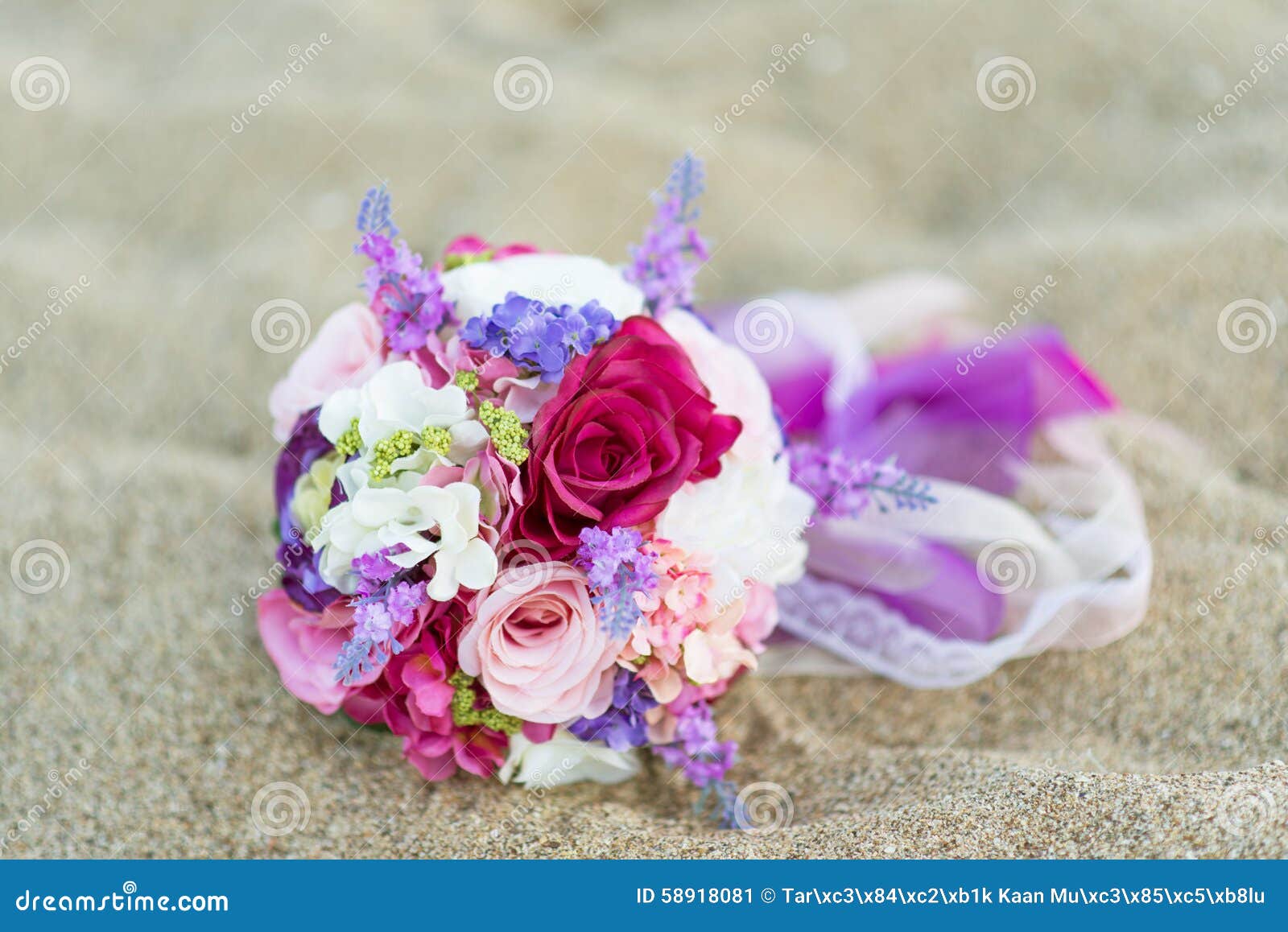 Colorful Wedding Flowers on the Beach. Stock Image Image of beauty