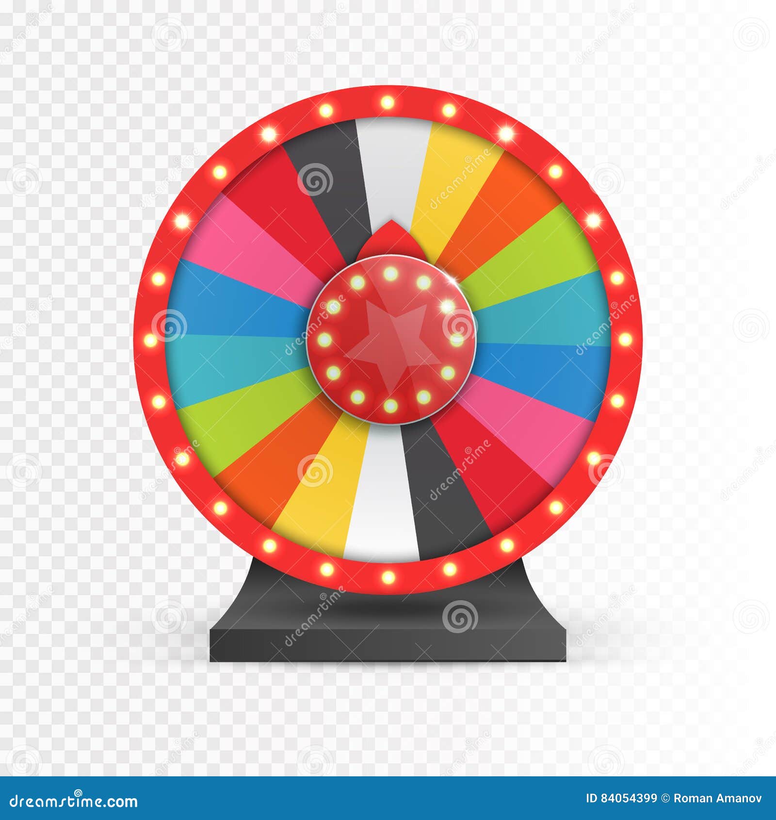 Colorful Wheel of Luck or Fortune Infographic. Vector Stock Vector Illustration of arrow