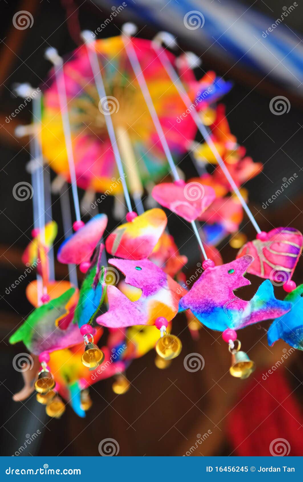 Colorful Wind Chimes And Lanterns In Arab Street, Singapore Royalty