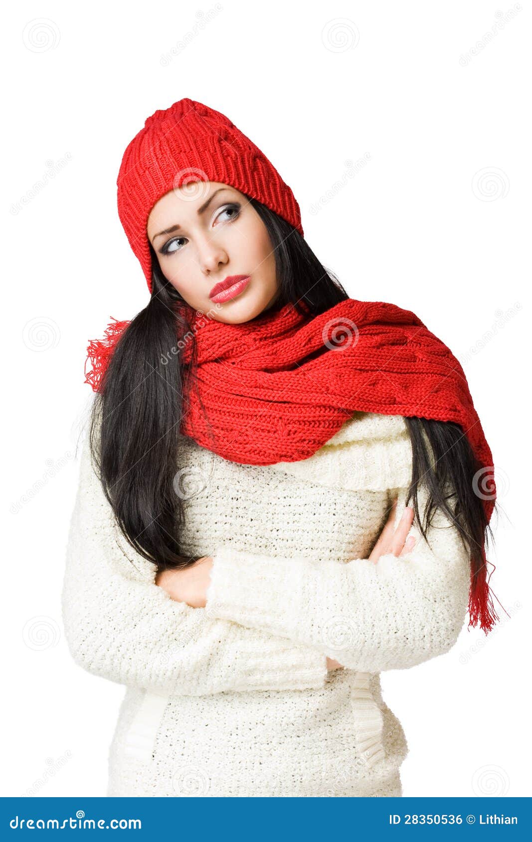 Colorful winter fashion. stock photo. Image of cute, gorgeous - 28350536