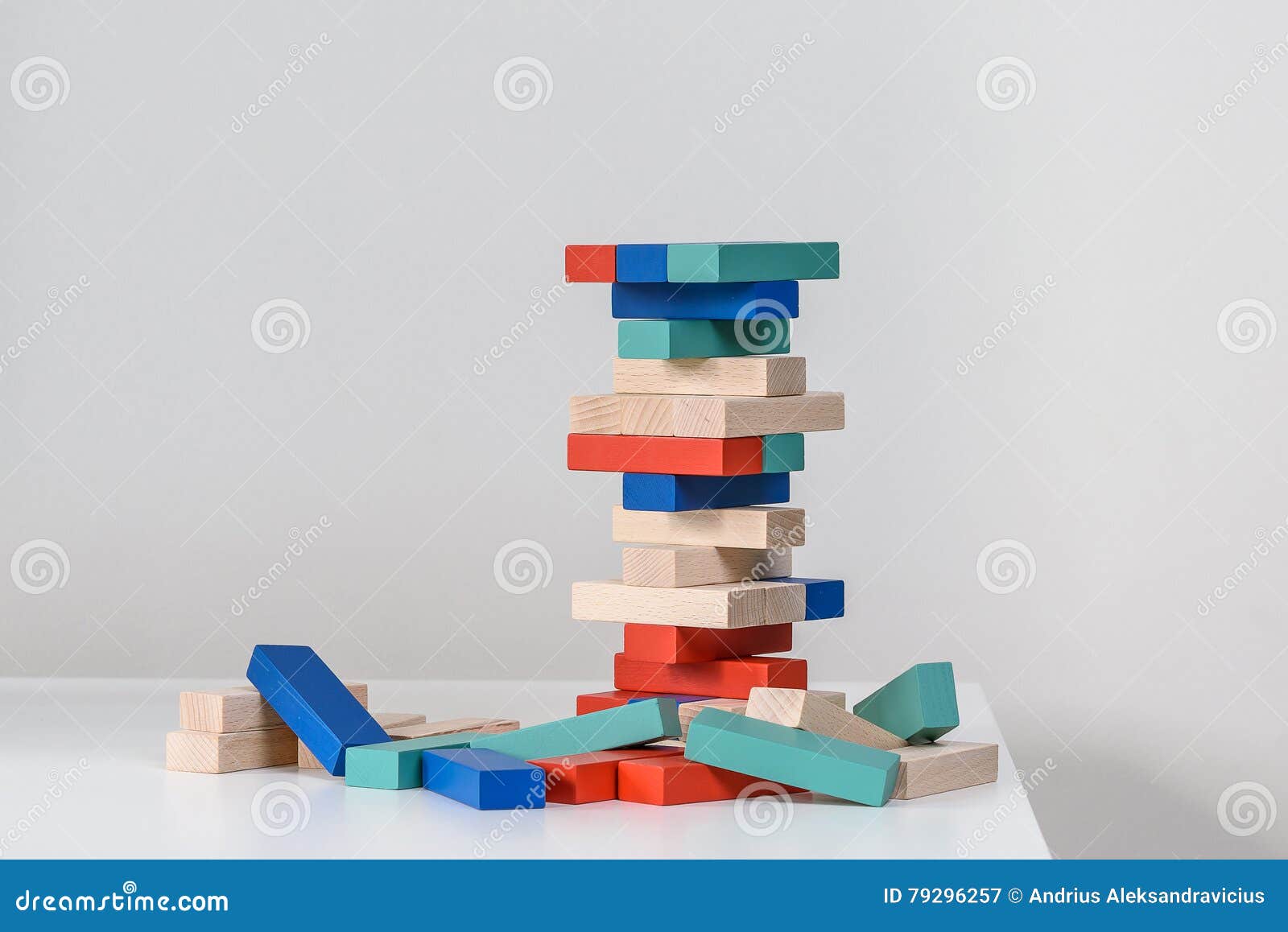 Colorful wood pieces game stock image. Image of construct 79296257