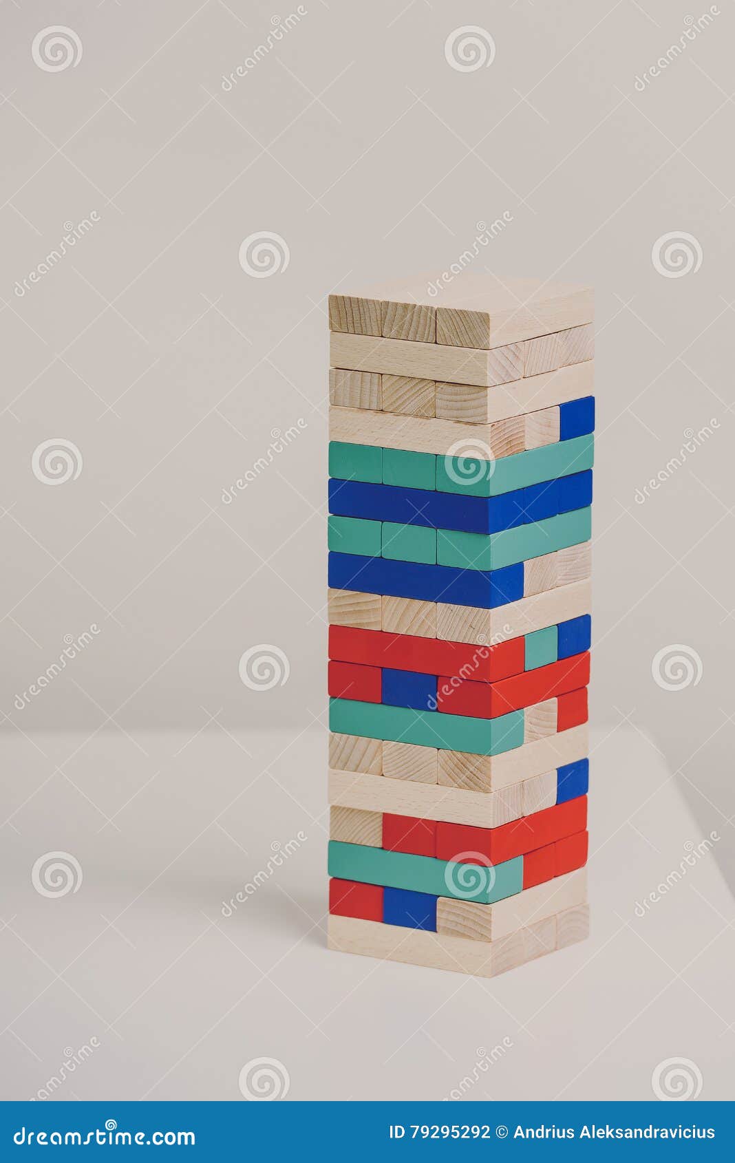 Colorful wood pieces game stock photo. Image of block 79295292