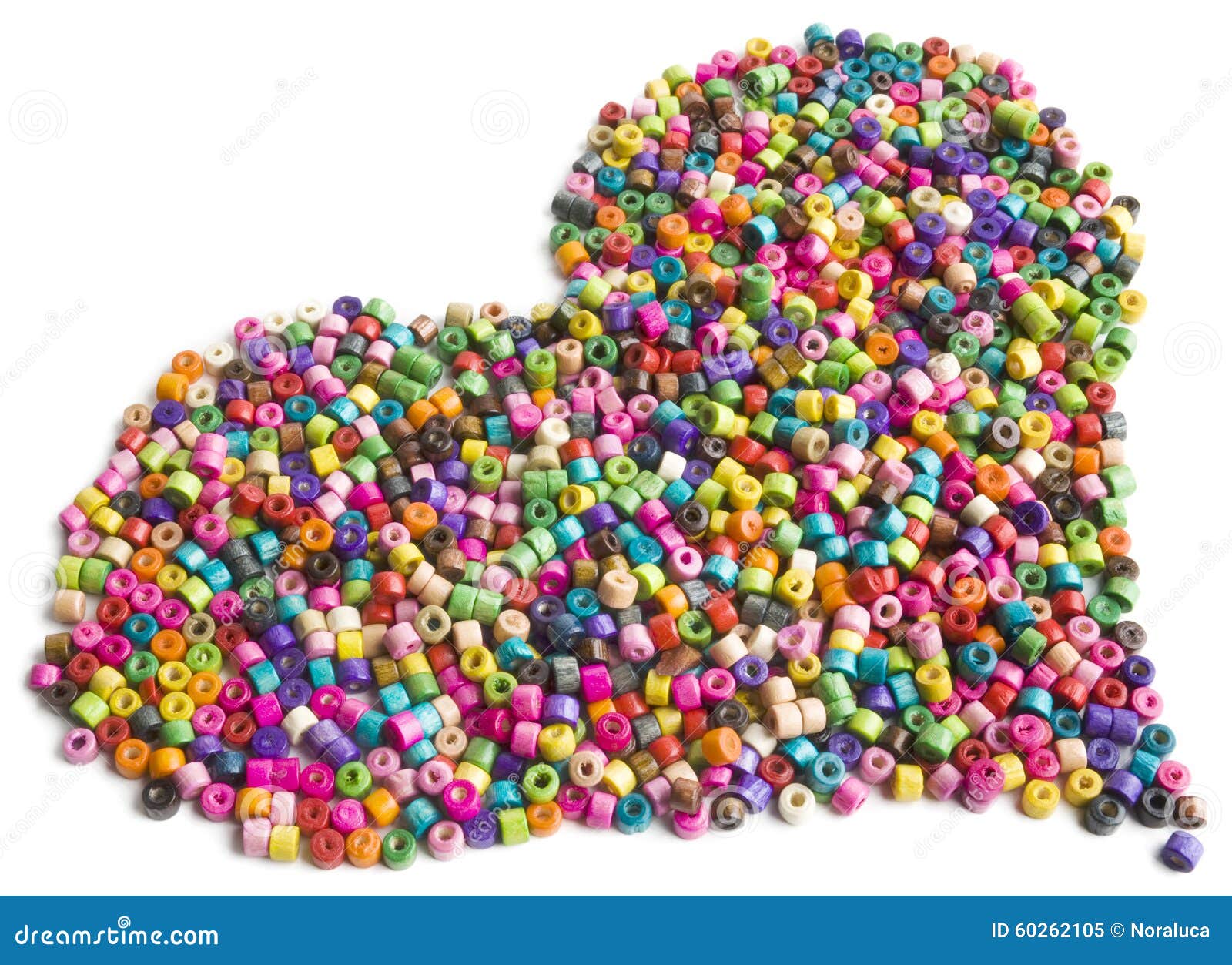 Colorful Wooden Beads Heart Stock Image Image of greeting, fashion