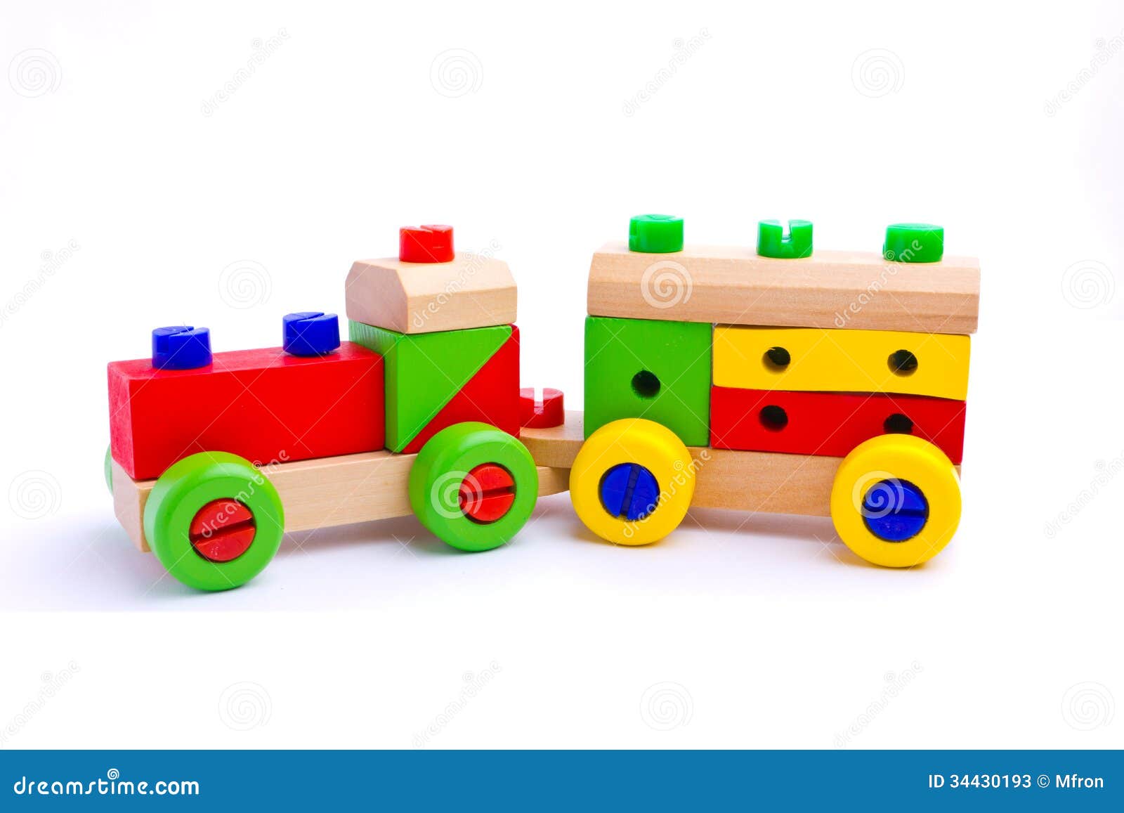 Colorful Wooden Toy Train Stock Photos - Image: 34430193