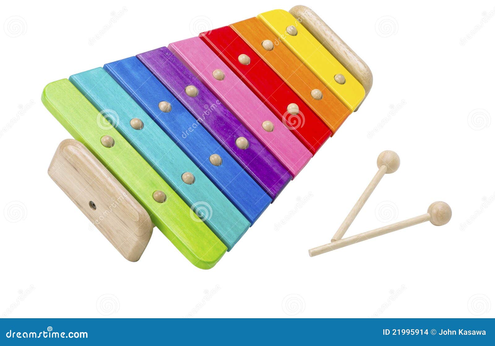 Colorful wooden xylophone stock photo. Image of bars 21995914
