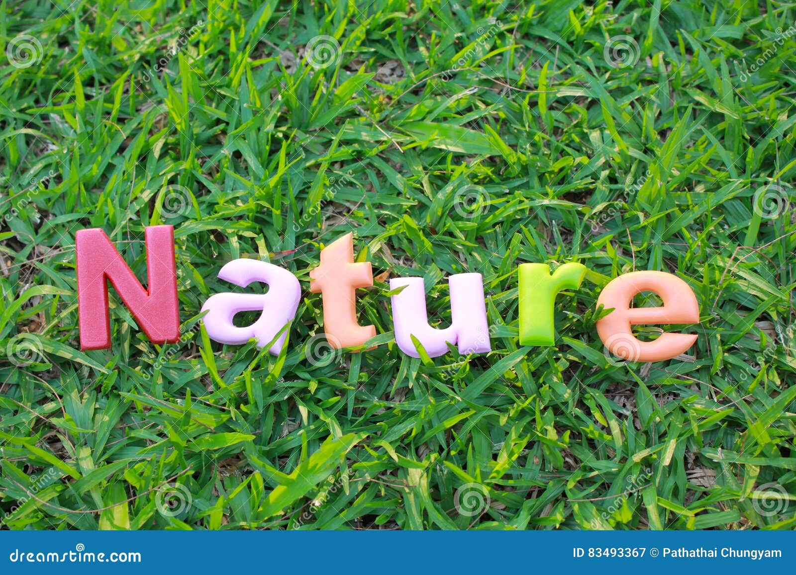 Colorful word of NATURE. stock image. Image of cutout 83493367