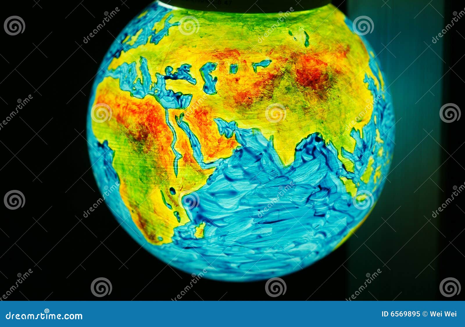 Colorful World Globe Stock Image Image Of Africa Colourful