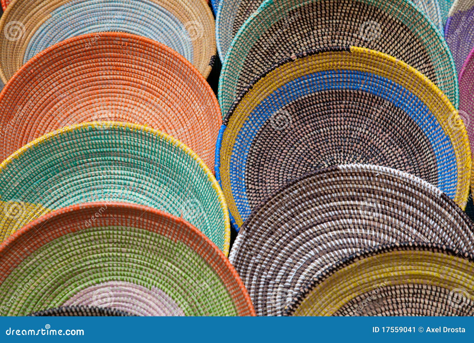 Colorful Woven Baskets stock image. Image of isolated - 17559041