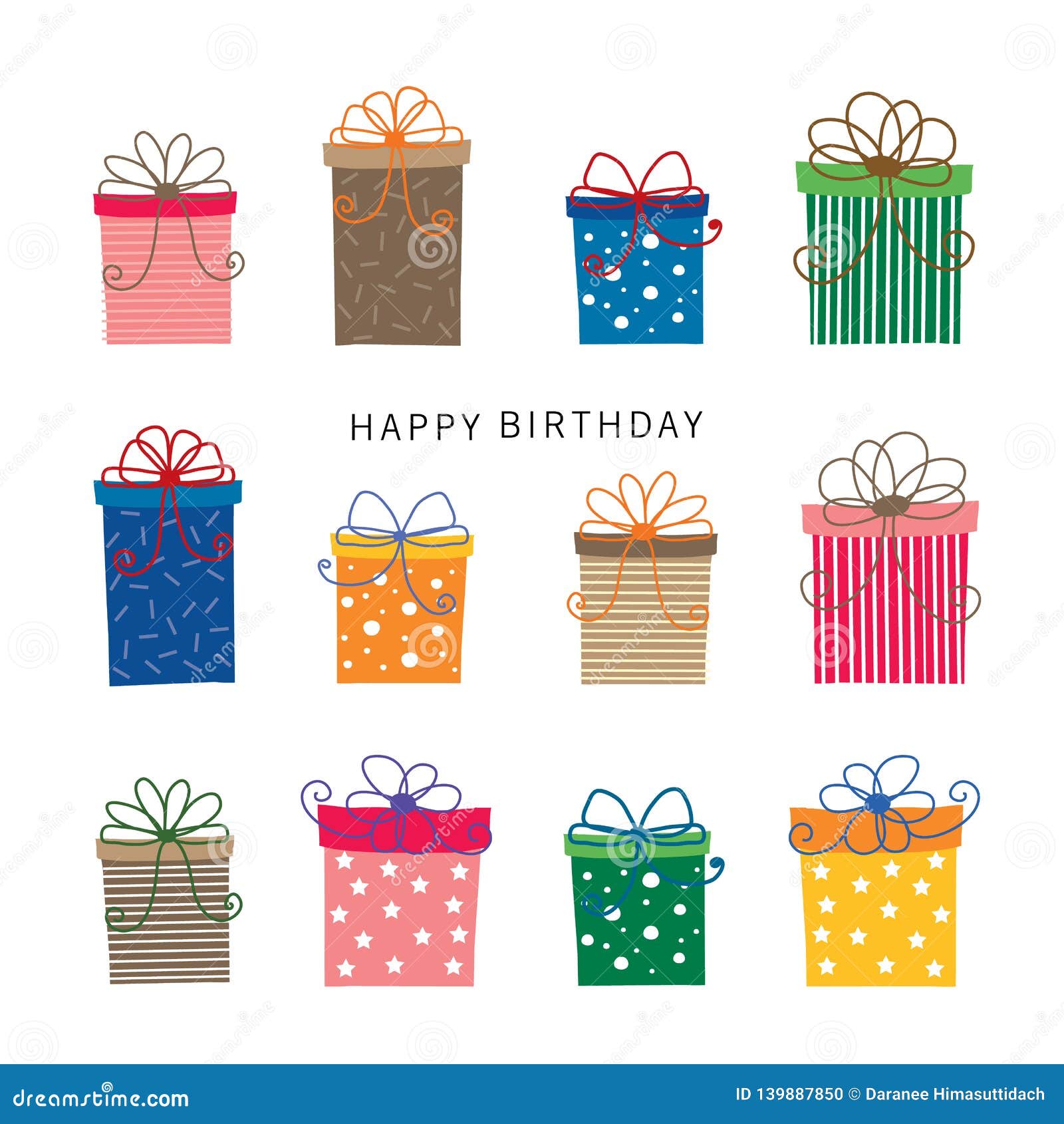 Download Colorful Wrapped Gift Box Birthday Vector Stock Vector ...