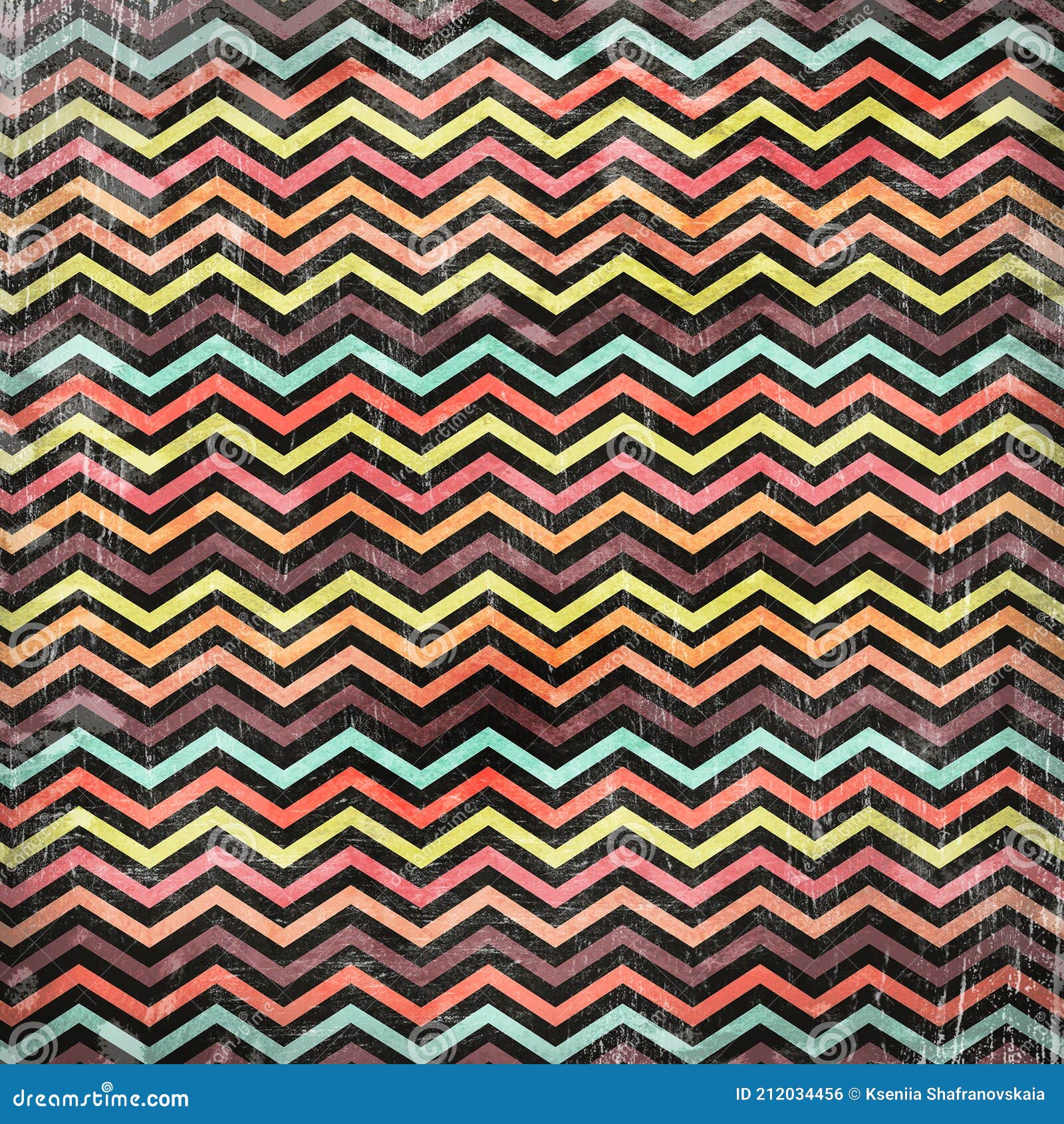 Colorful Zigzag Vintage Background Stock Illustration Illustration of border, geometry 212034456