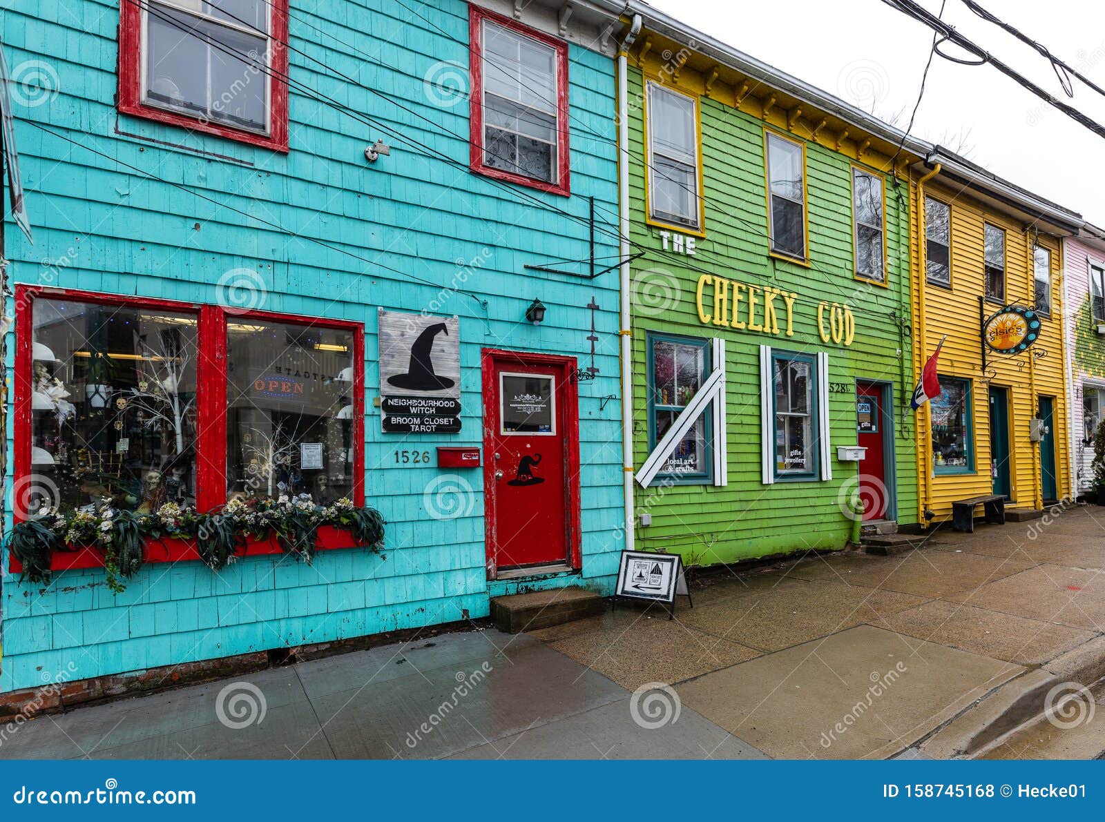 Colorfull Houses of Halifax in Canada, Editorial Stock Photo Image of