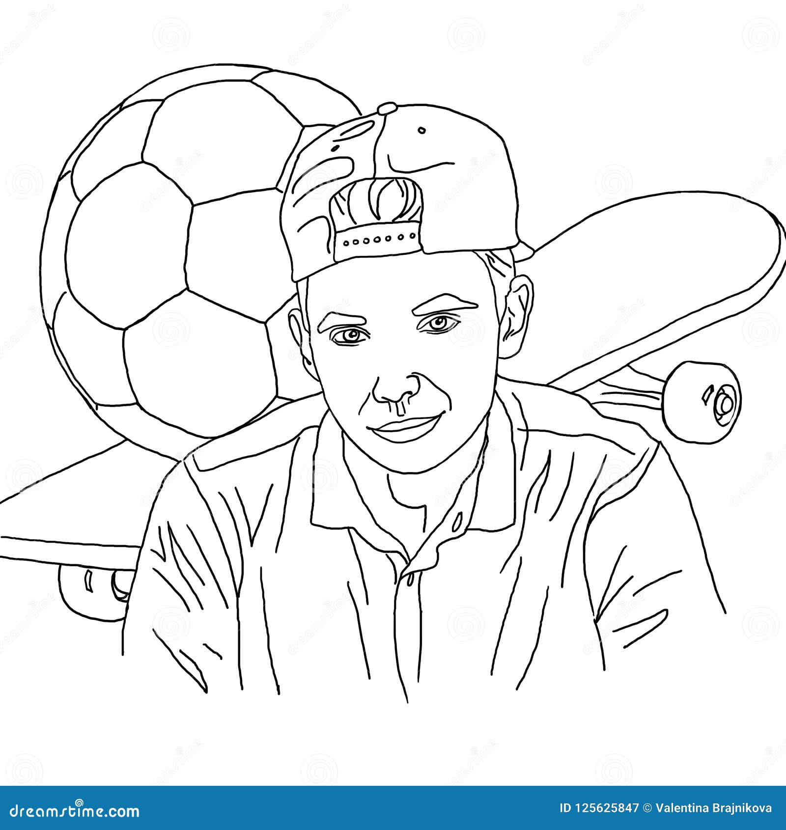 Desenho de Menina a jogar futebol para Colorir - Colorir.com