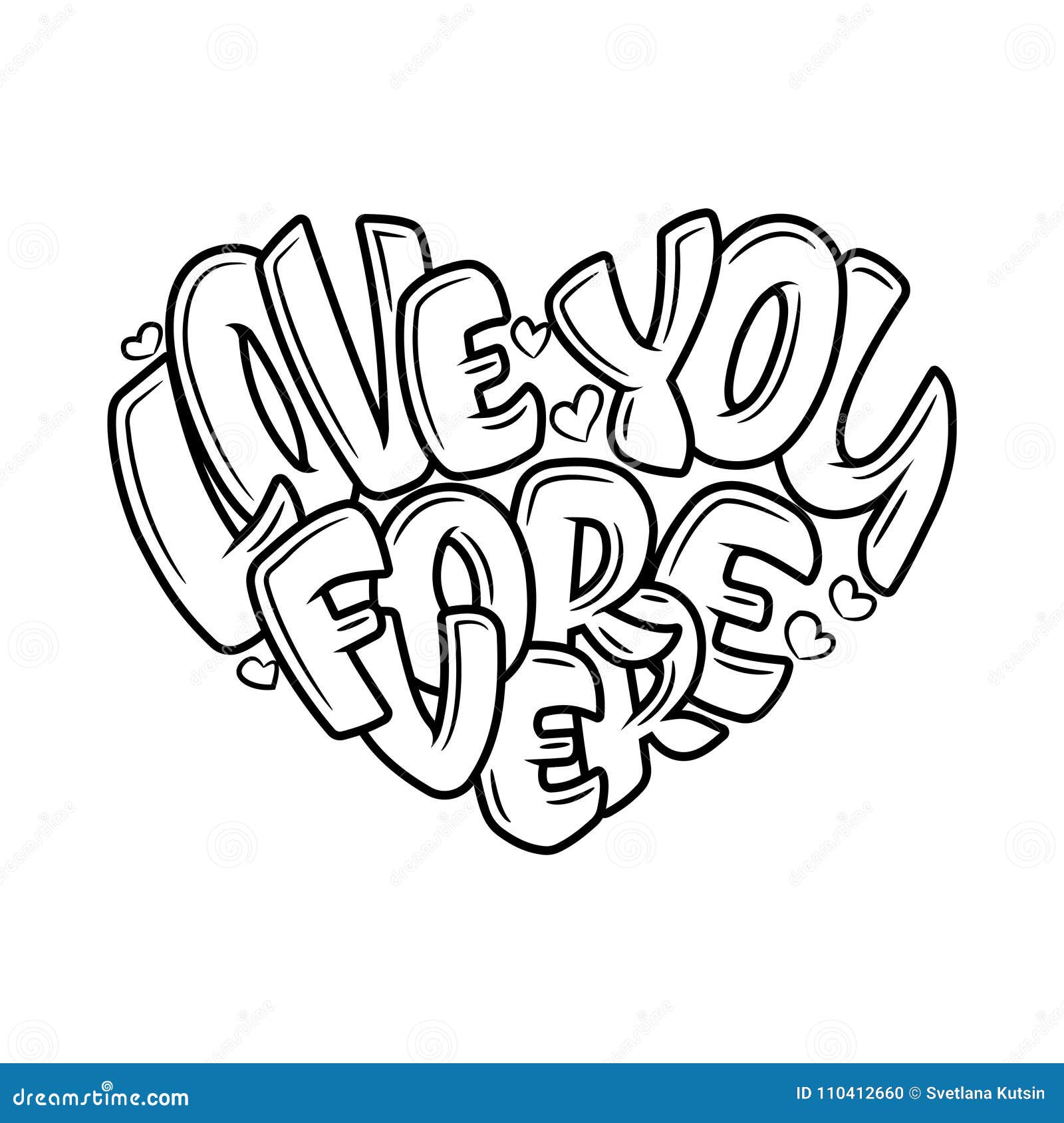 Download Coloring Book For Adult. Design For Wedding Invitations And Valentine S Day, Lettering In Heart ...